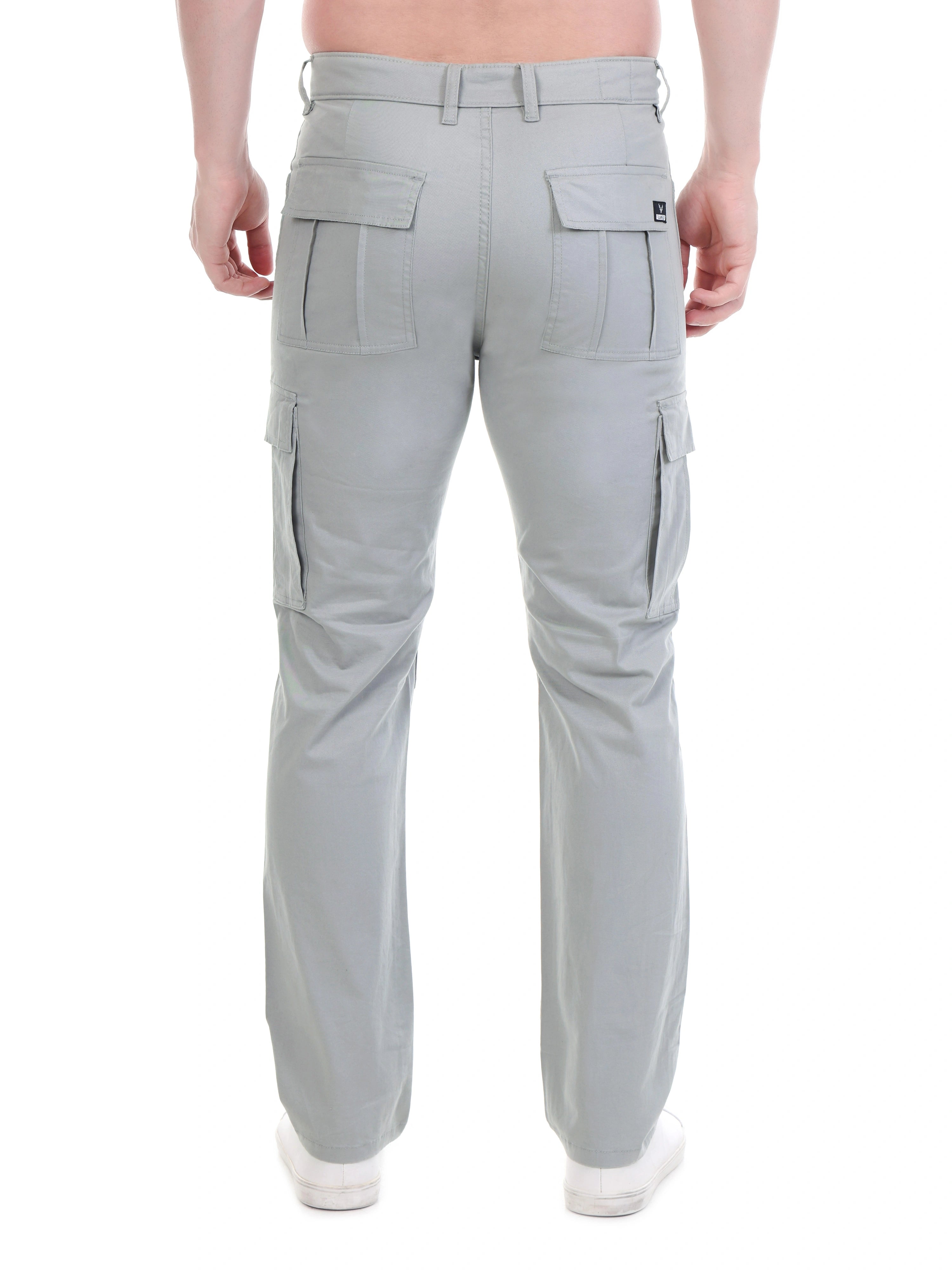 Flaked Copenhagen Frost Grey Regular Fit Cotton Cargo