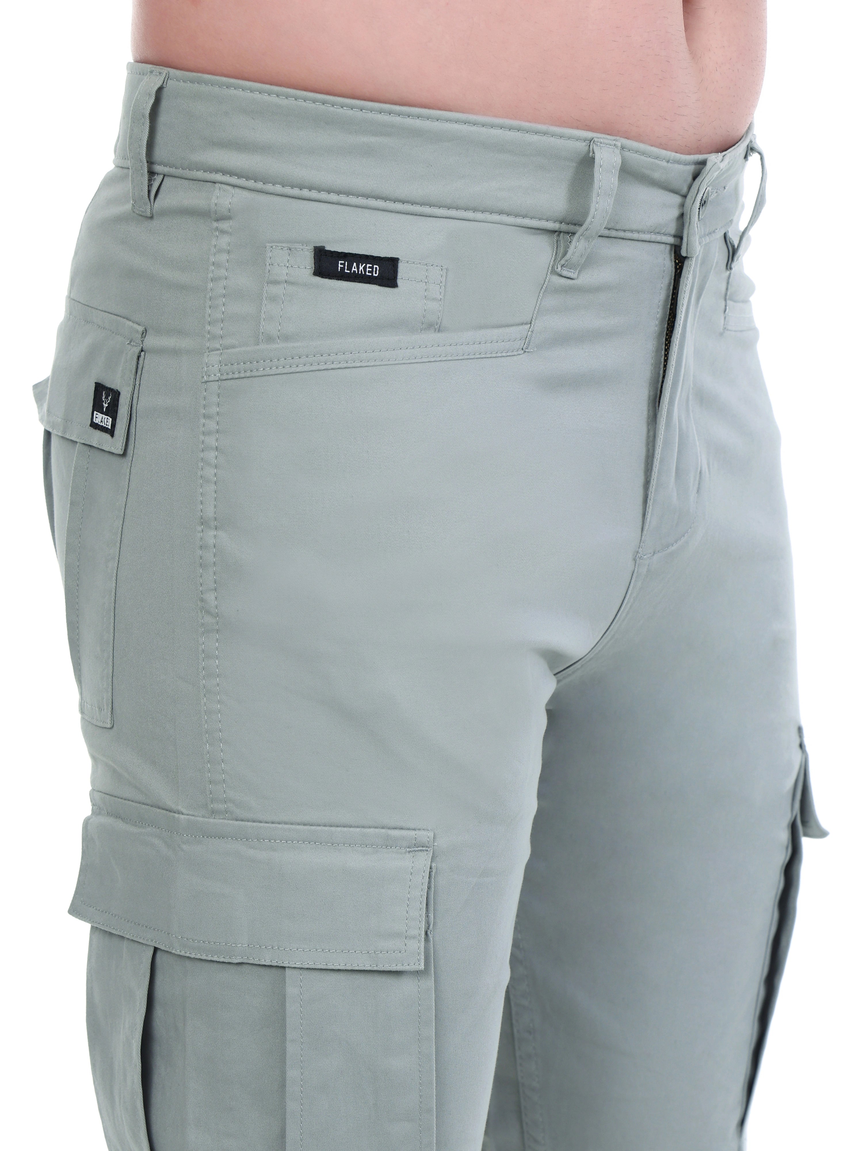 Flaked Copenhagen Ice Silver Regular Fit Cotton Cargo