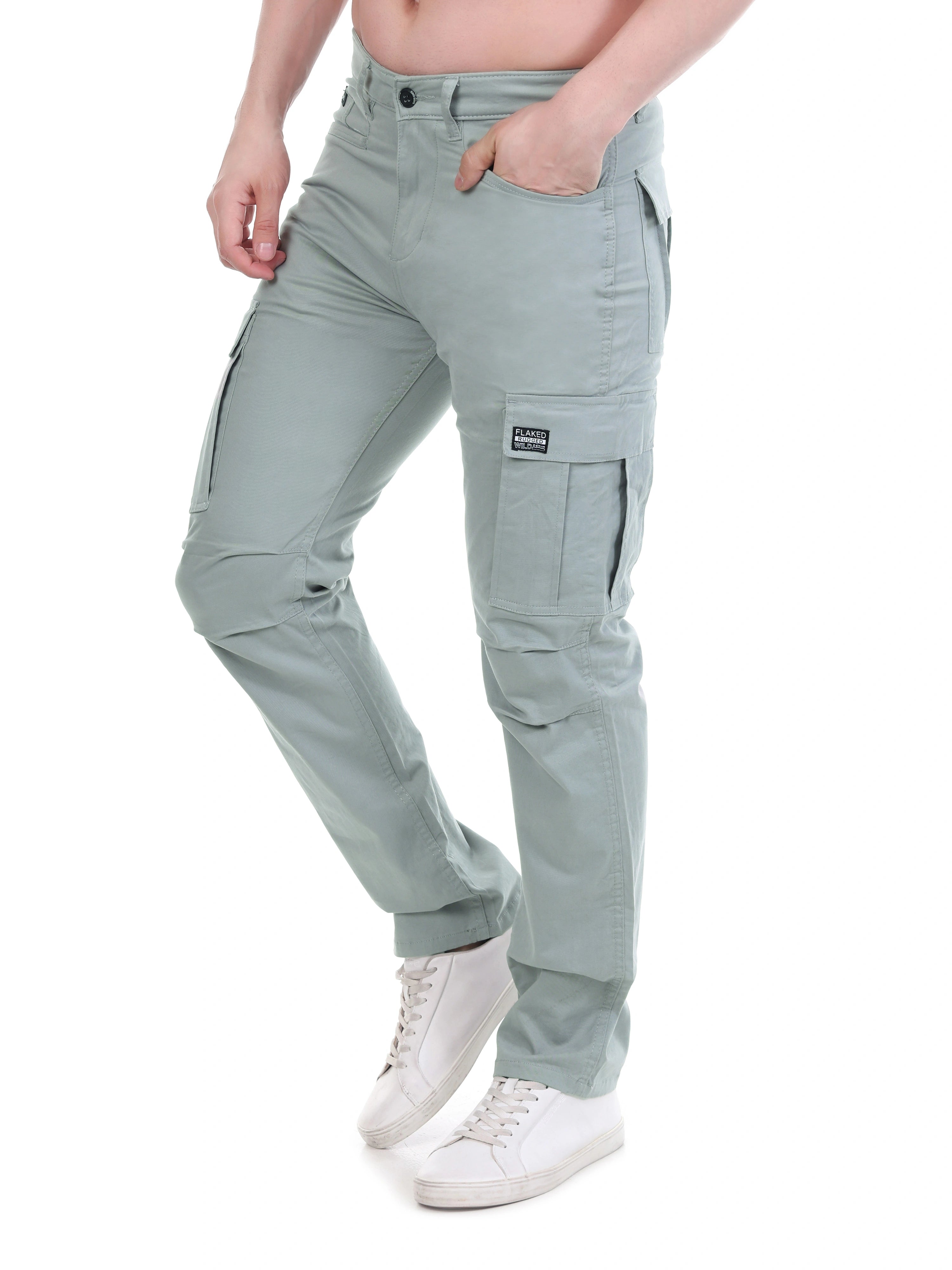 Flaked Copenhagen Ice Silver Regular Fit Cotton Cargo