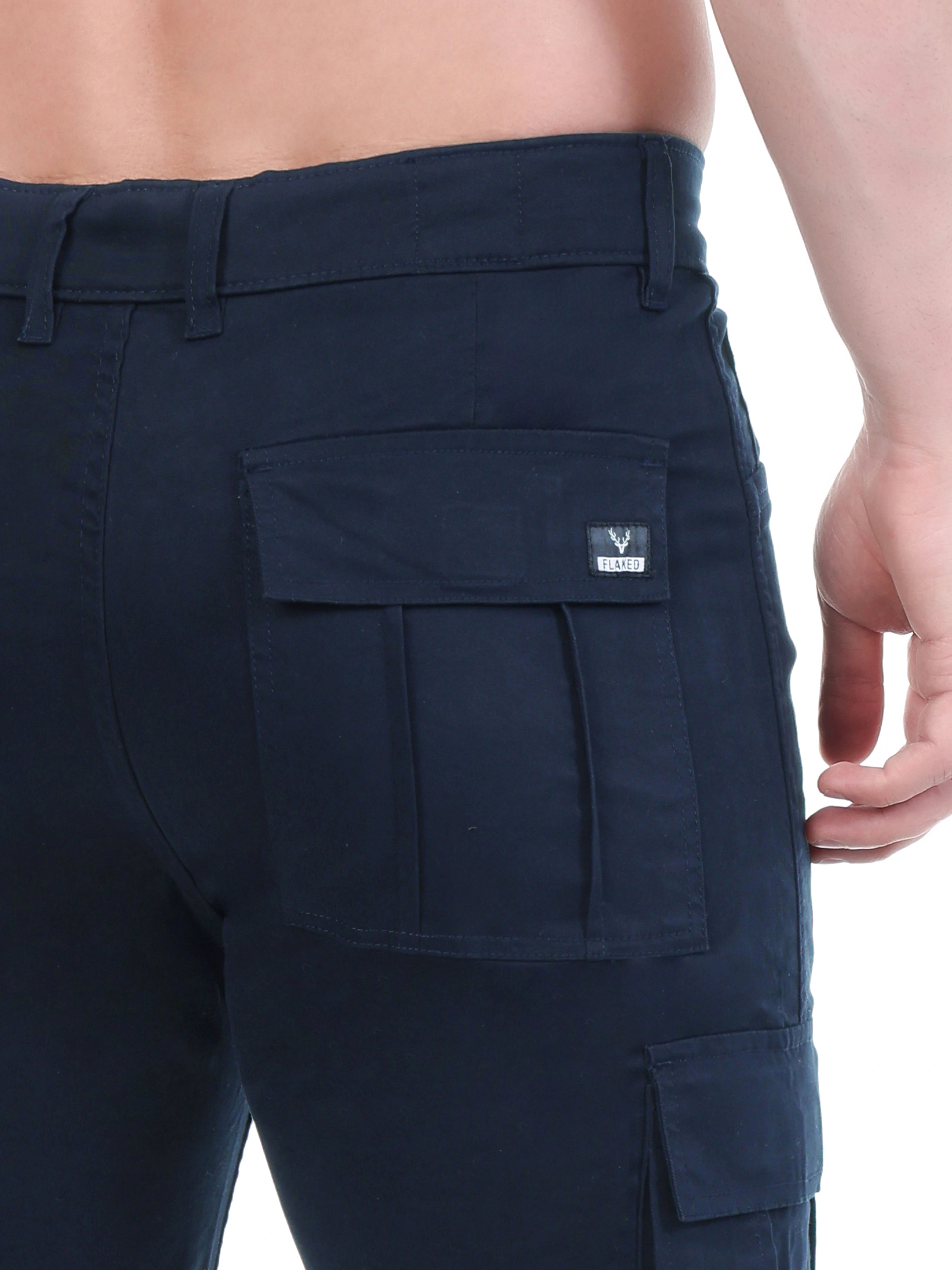 Flaked Copenhagen Midnight Navy Regular Fit Cotton Cargo