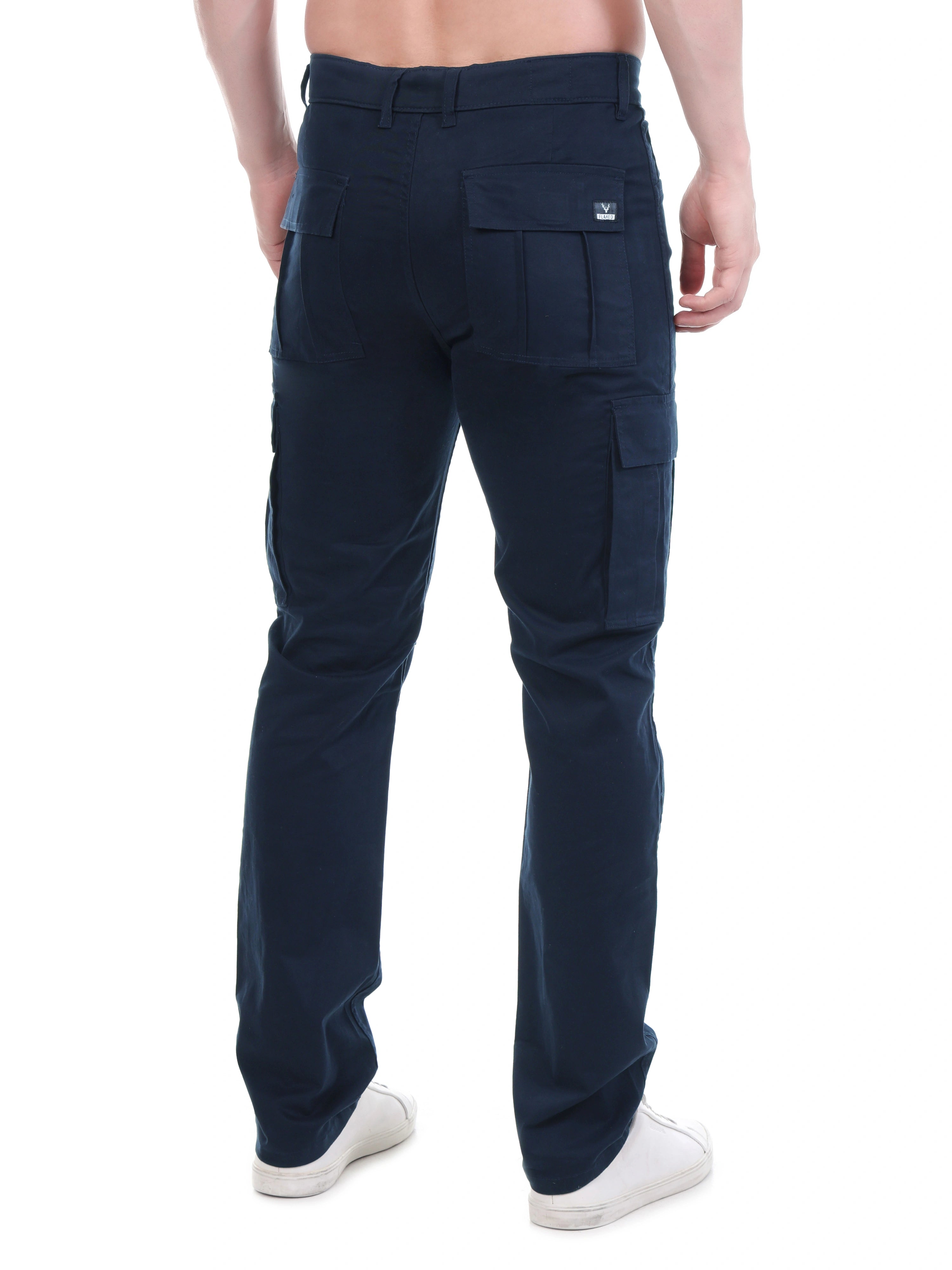 Flaked Copenhagen Midnight Navy Regular Fit Cotton Cargo