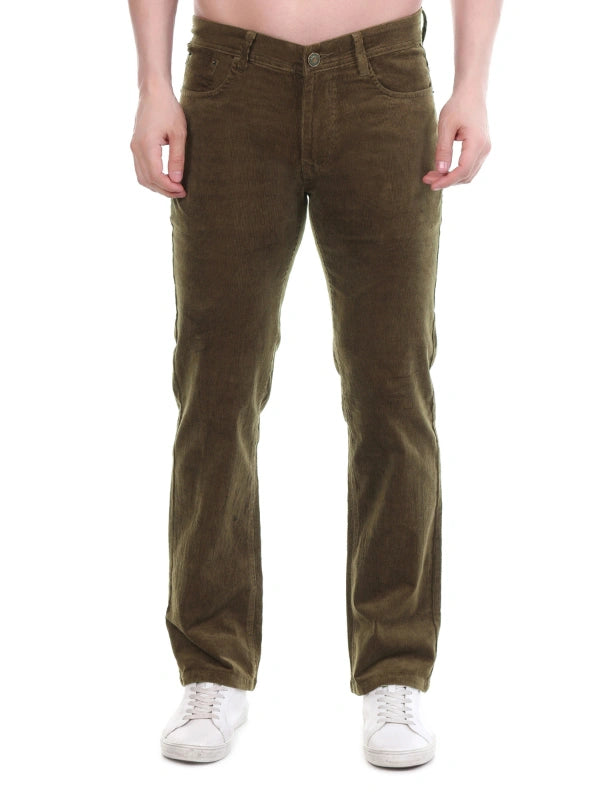 Corduroy Regular Fit Stretchable Jeans – Earthwood Brown
