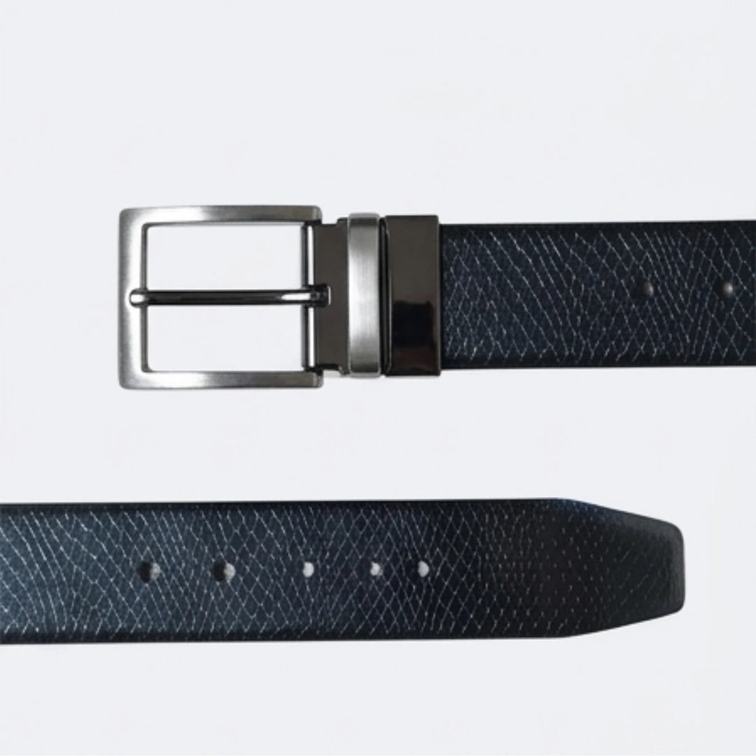 Flaked Leather Belt - Python Luxe