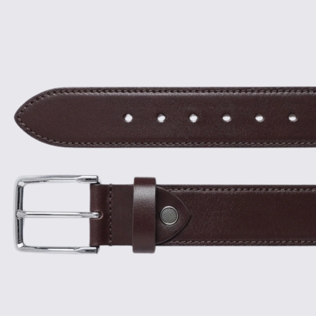 Flaked Leather Belt Midnight Elite