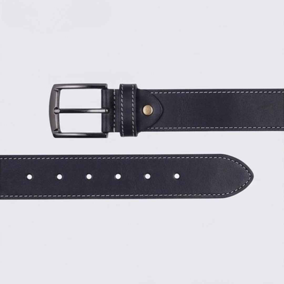 Flaked Leather belt - Royal Grain