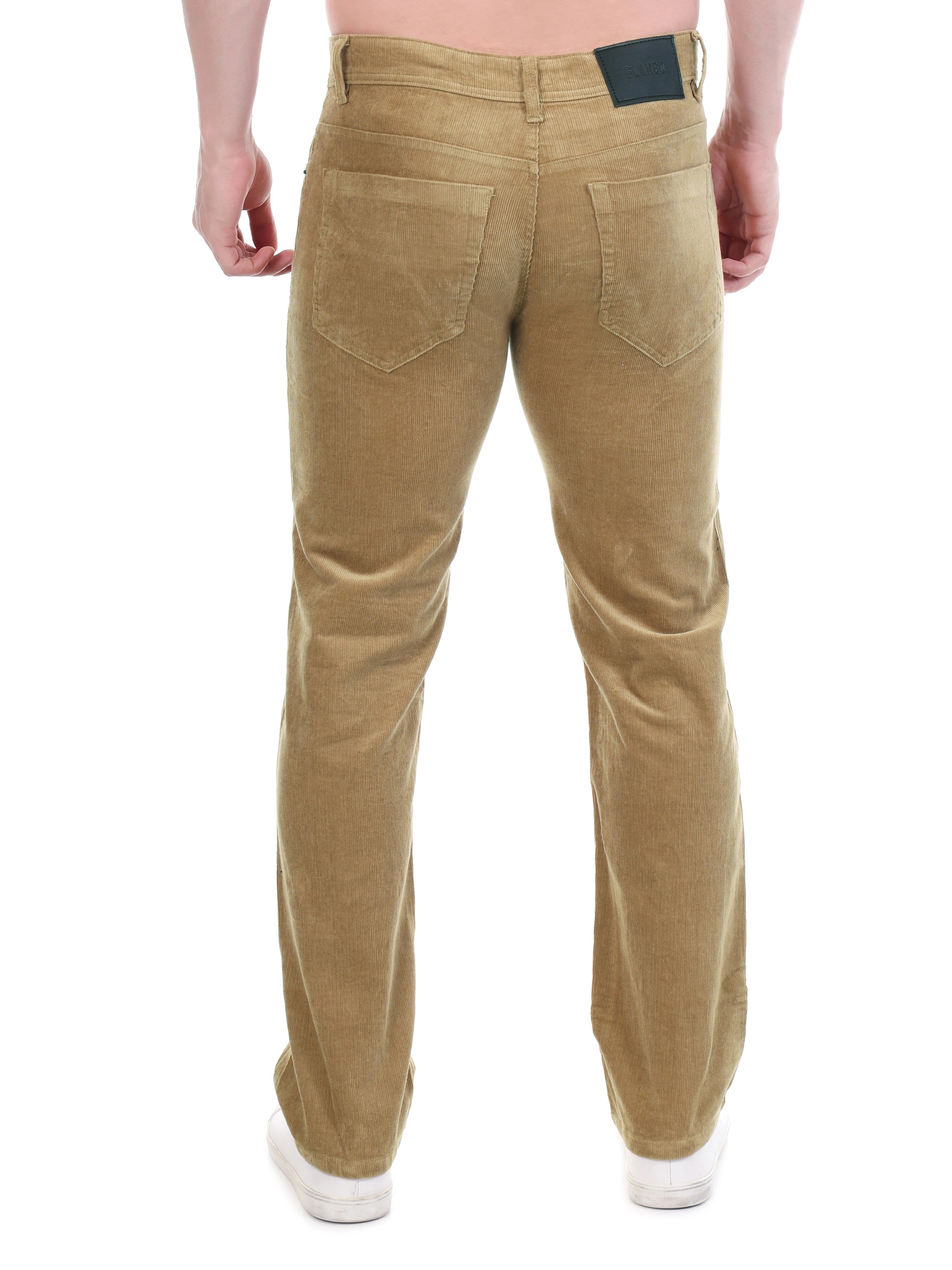 FLAKED Corduroy Relaxed Fit Stretchable Jeans – Caramel Tan