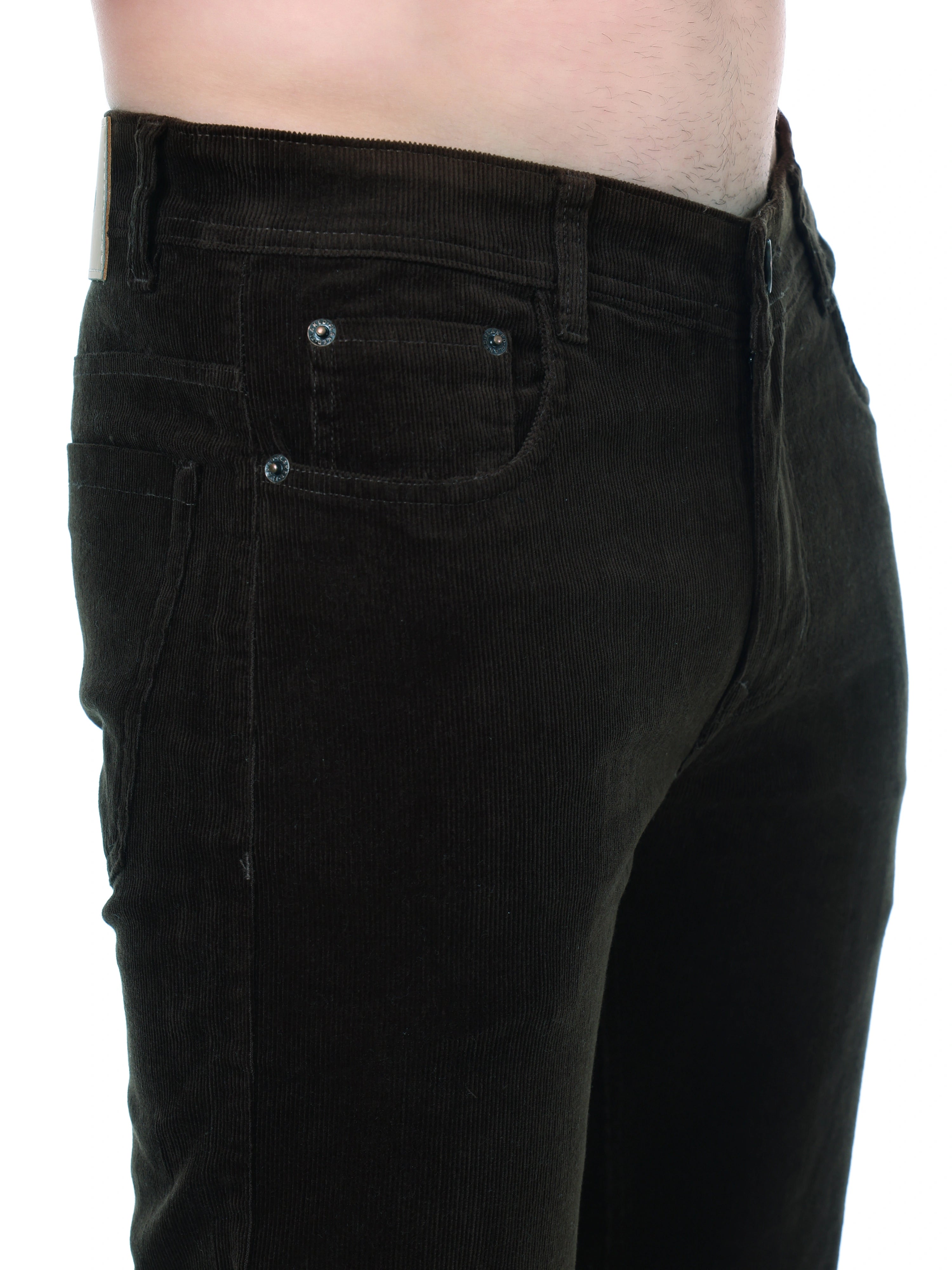 FLAKED Corduroy Straight Fit  Stretchable Jeans -  Woodland Olive