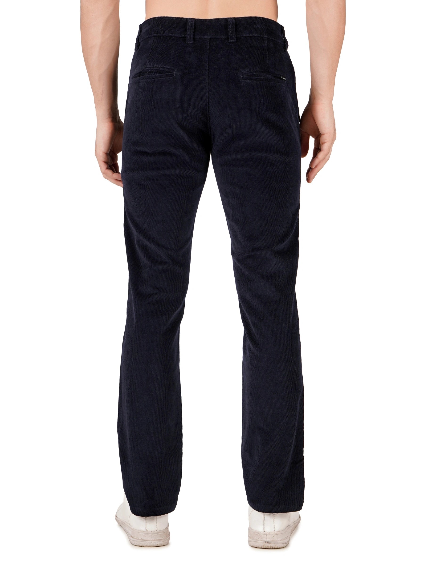 Corduroy Regular Fit Stretchable Trouser – Midnight Navy