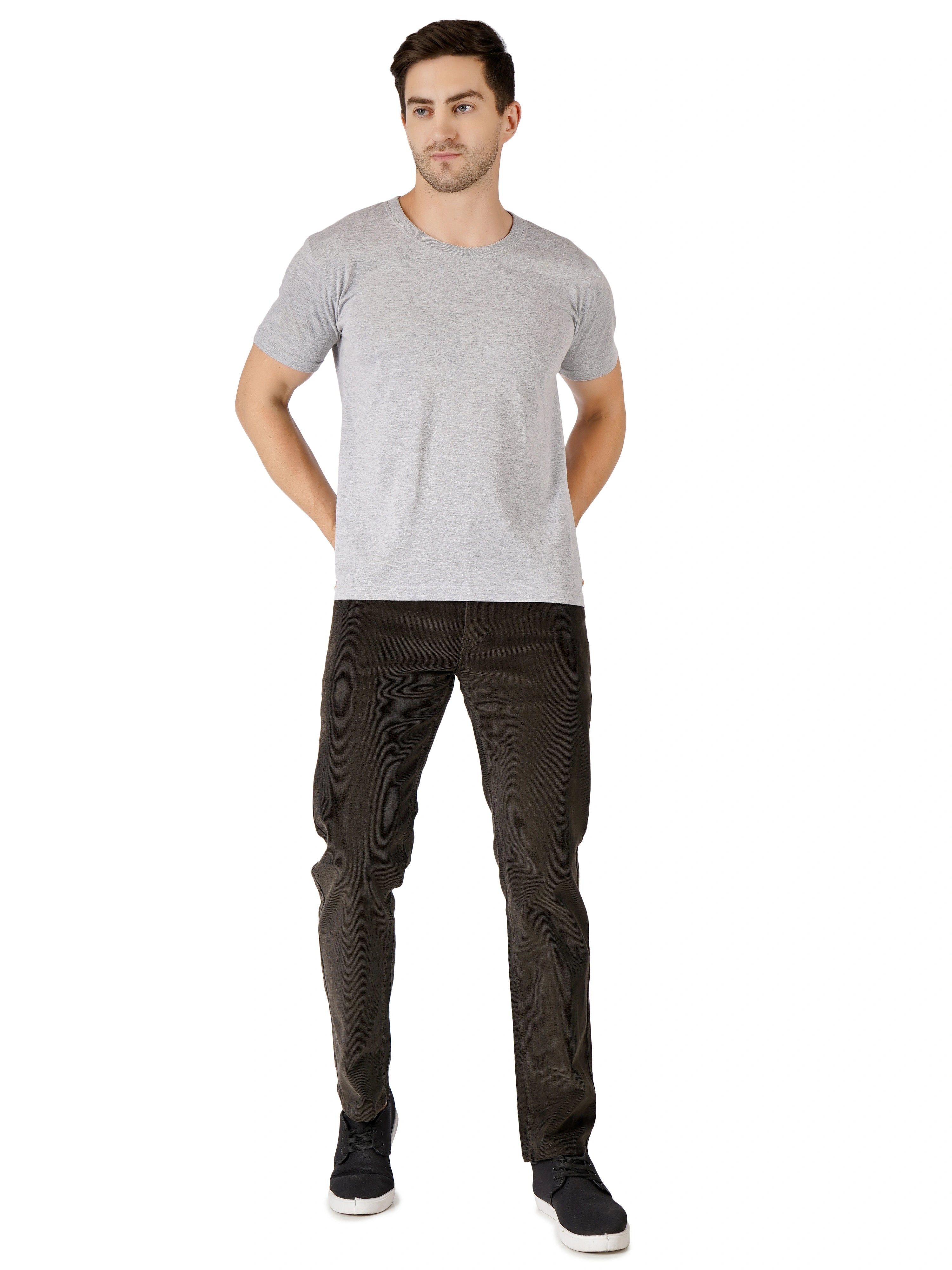 Corduroy Regular Fit Stretchable Jeans – Woodland Olive