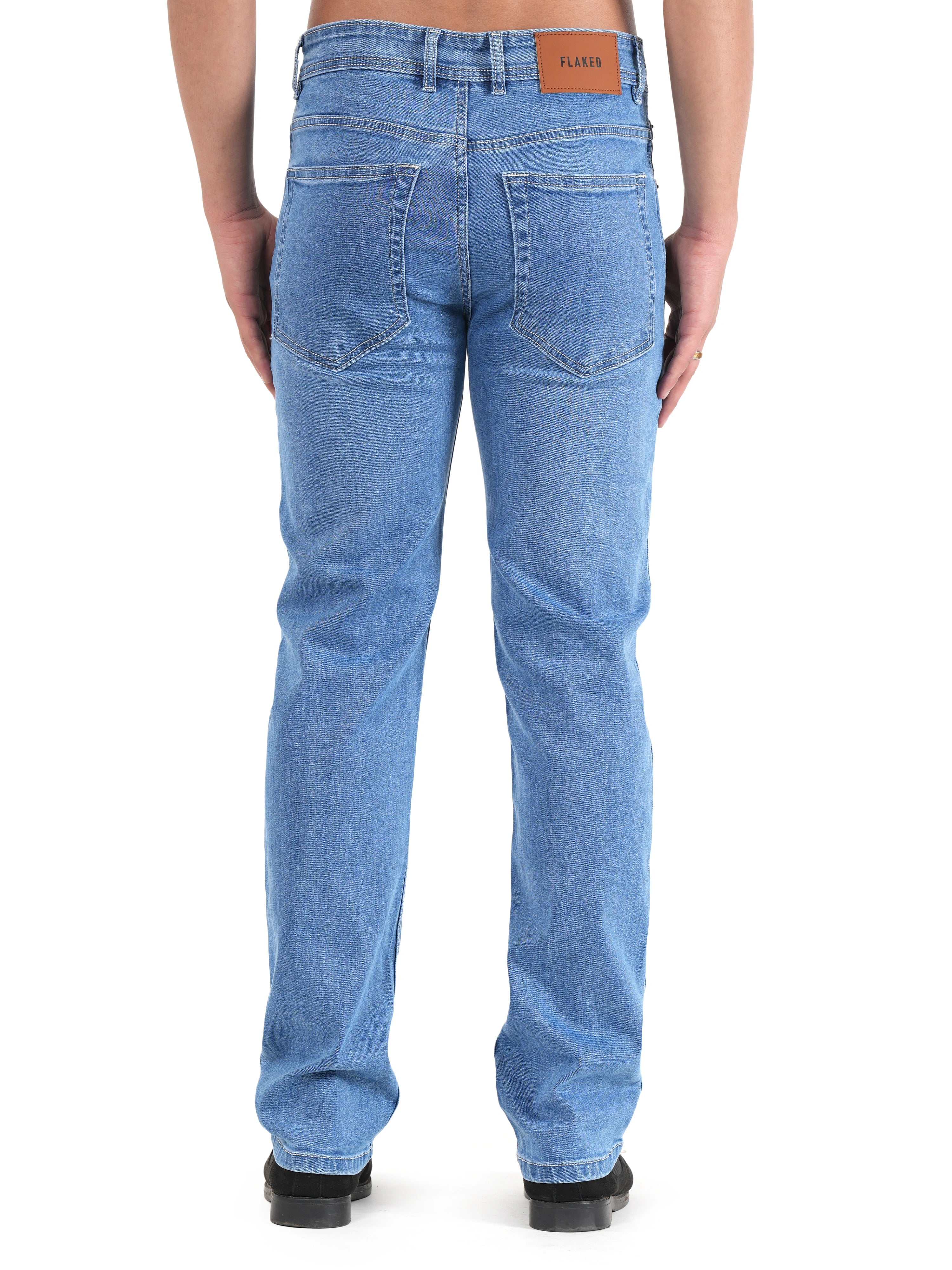FLAKED Men’s Arctic Fade Relaxed Fit Stretch Denim Jeans