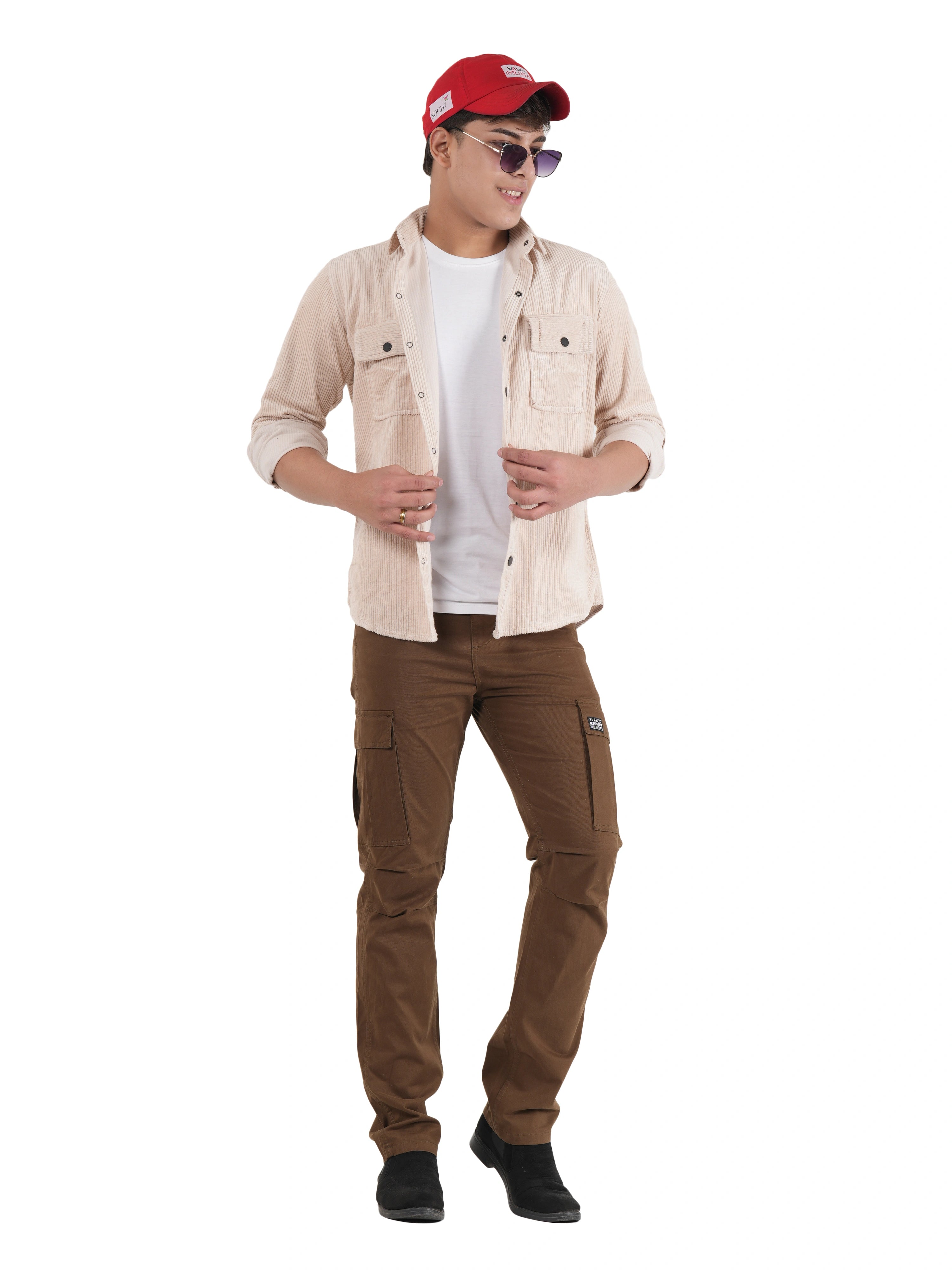 Flaked Copenhagen Forest Olive Regular Fit Cotton Cargo