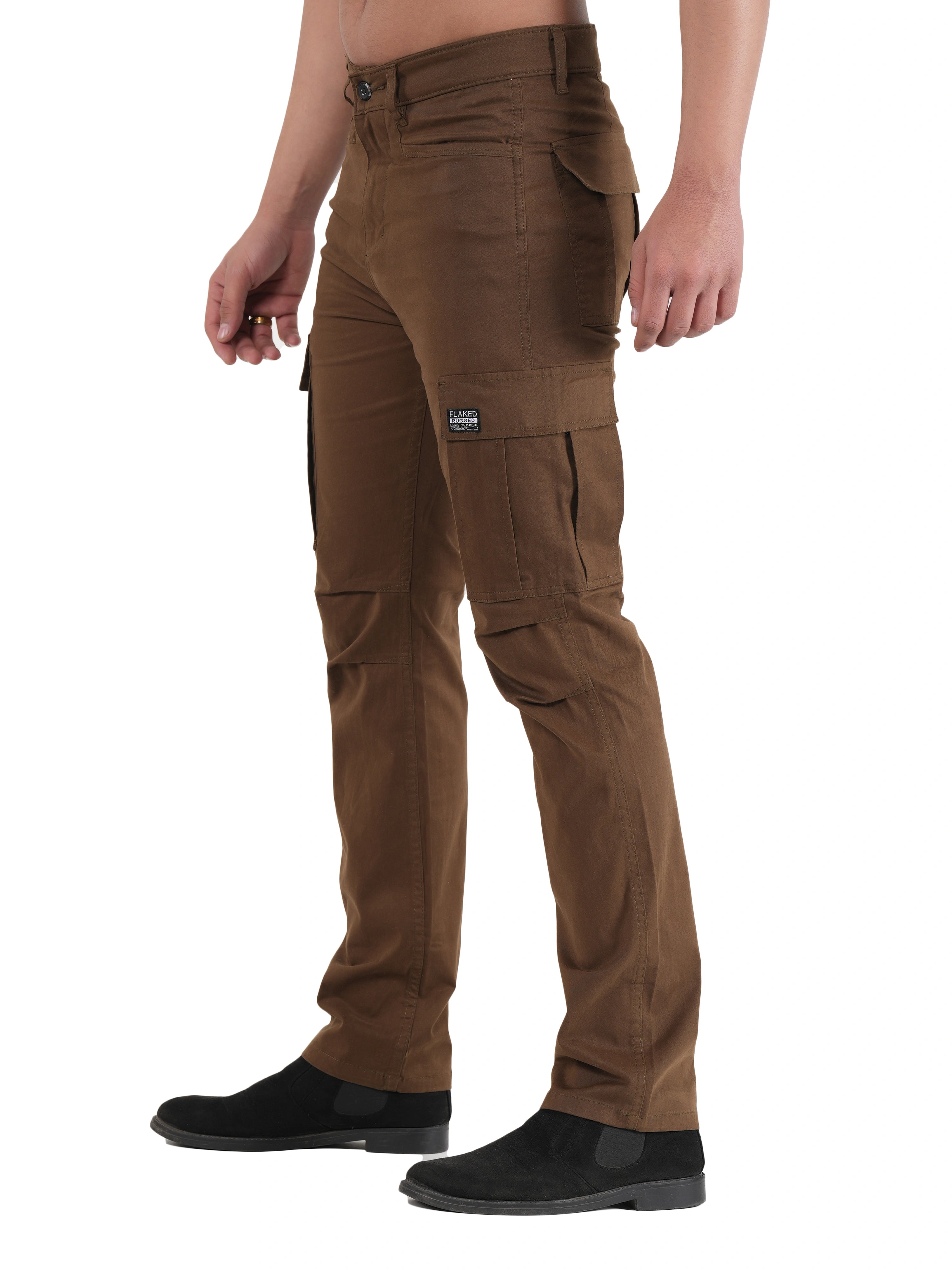 Flaked Copenhagen Forest Olive Regular Fit Cotton Cargo