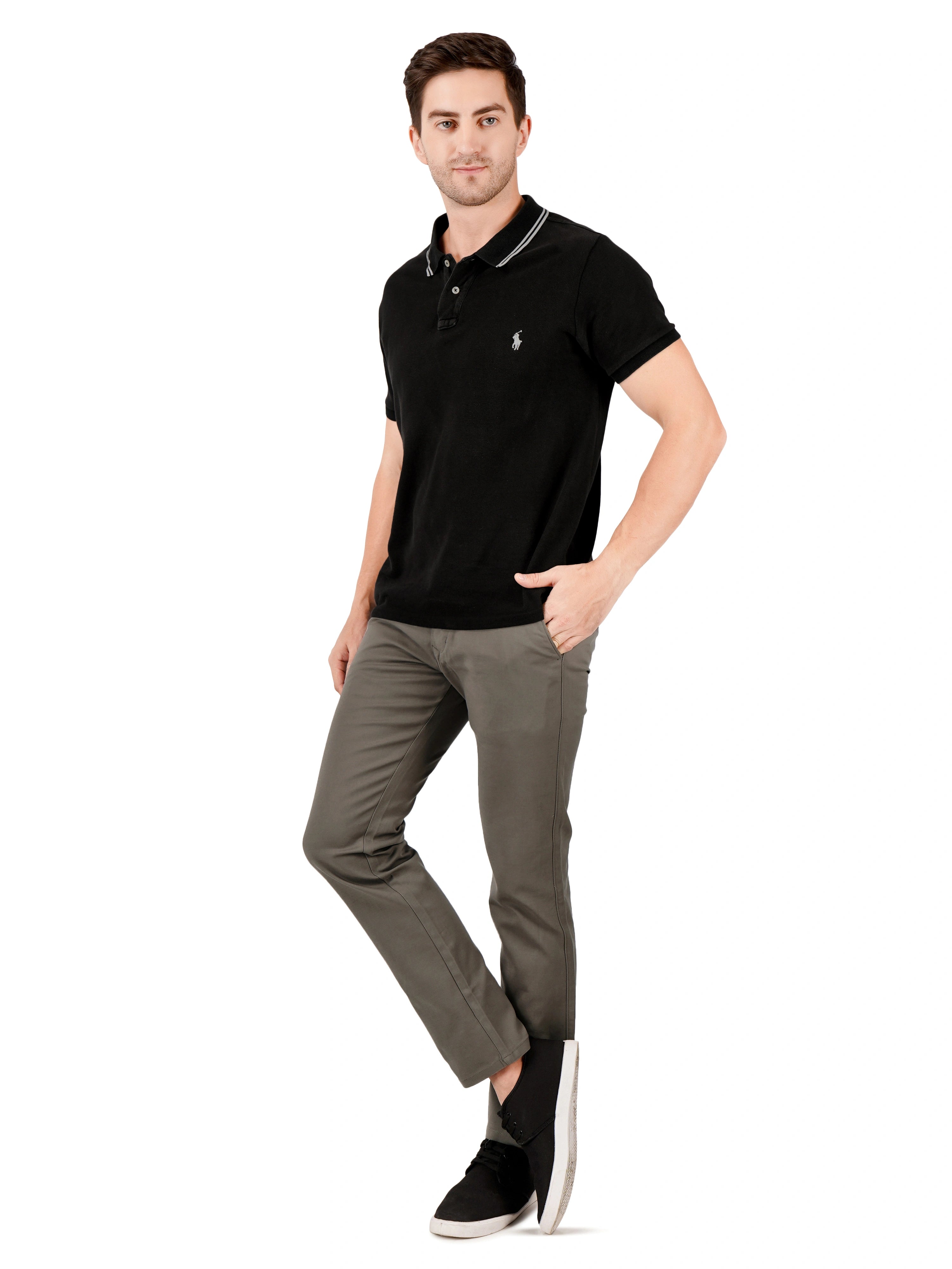 Premium Cotton Regular Fit Stretchable Trouser – Smoky Quartz