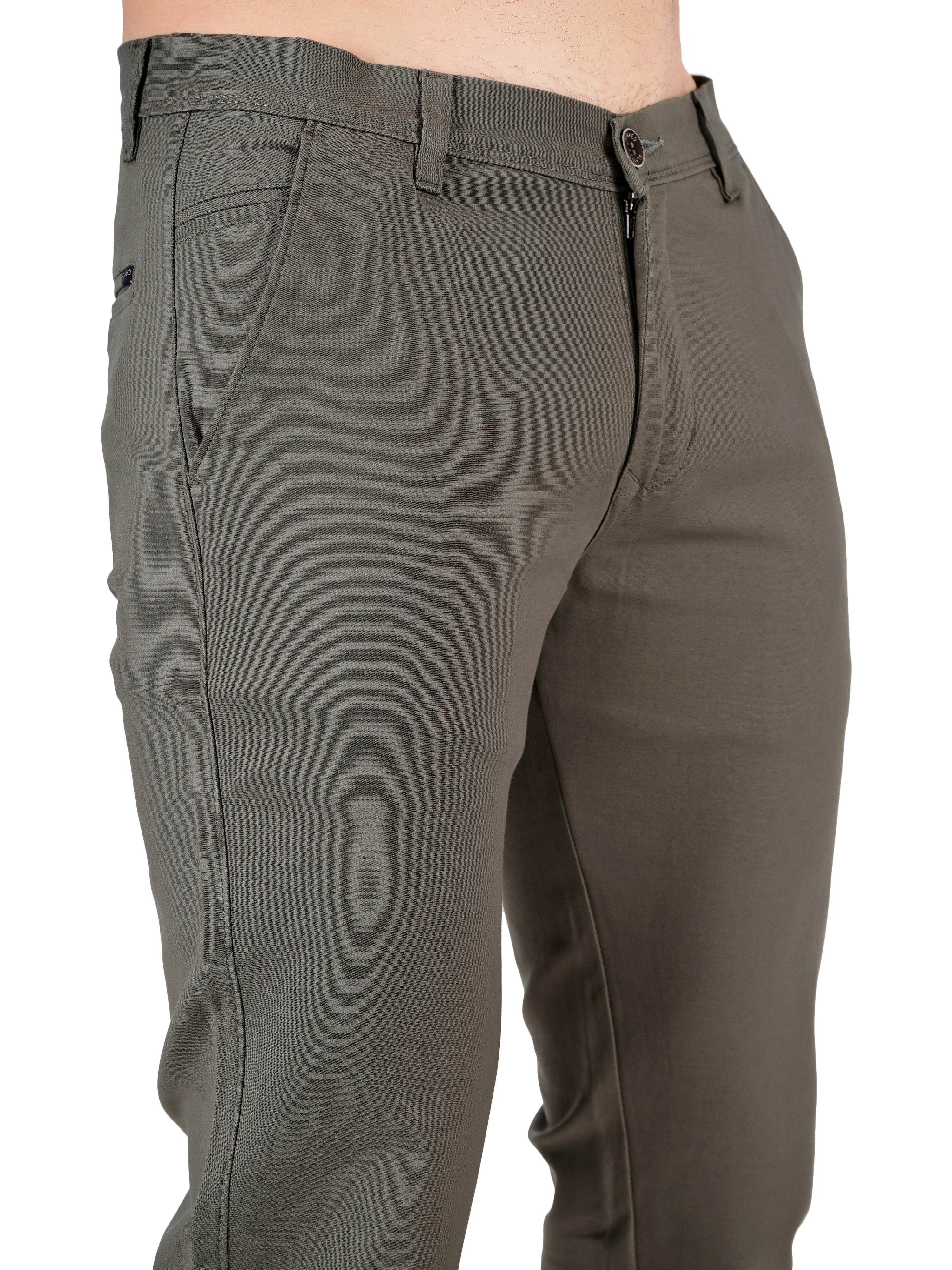 Organic Cotton Regular Fit Stretchable Trouser – Smoky Quartz - Flaked