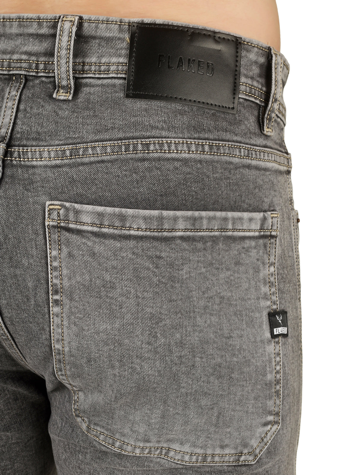 FLAKED Denim Cargo Relaxed Fit Jeans - Cloud Grey
