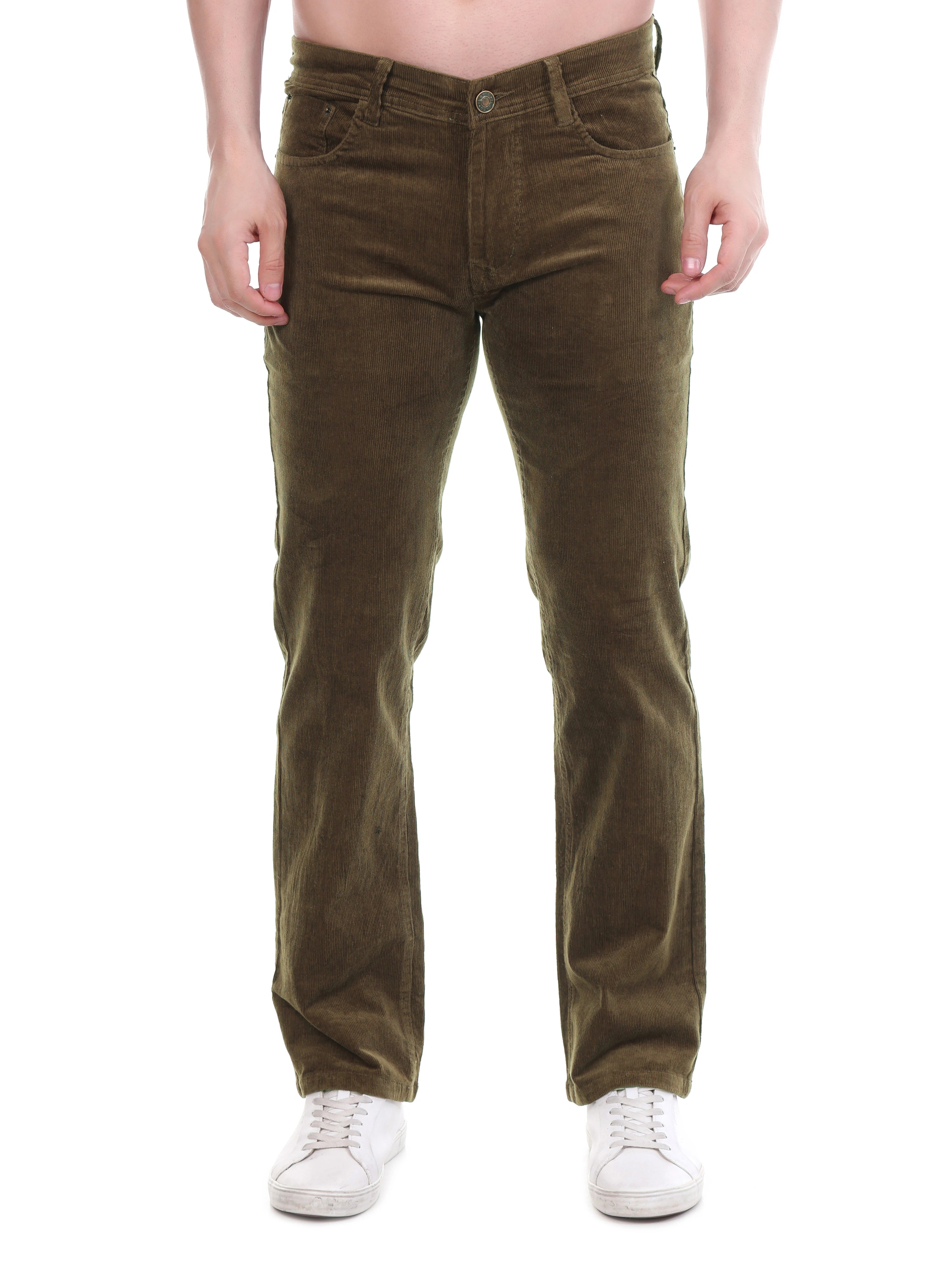 Corduroy Relaxed Fit Stretchable Jeans – Earthwood Brown