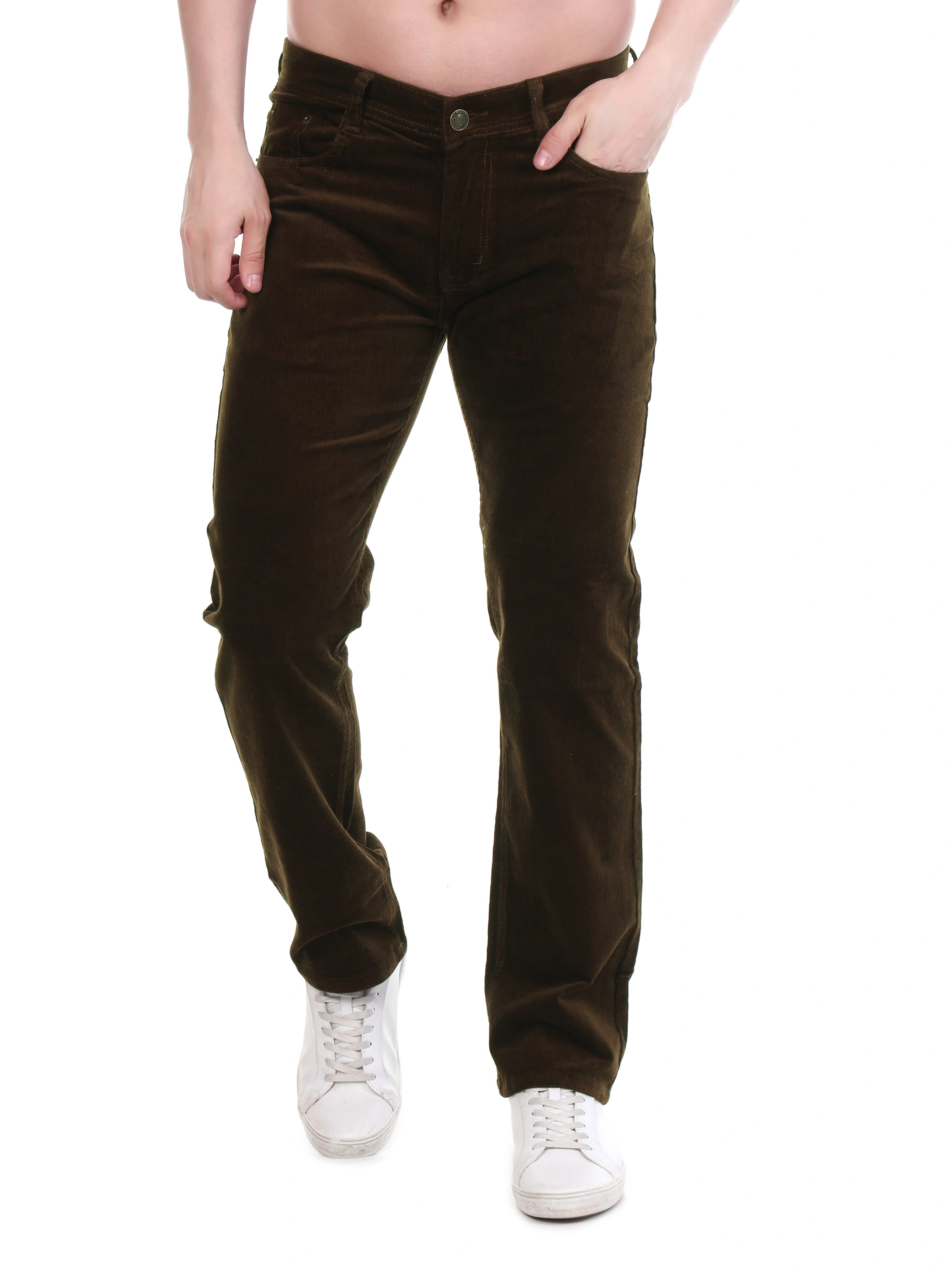Corduroy Relaxed Fit Stretchable Jeans – Cocoa Drift