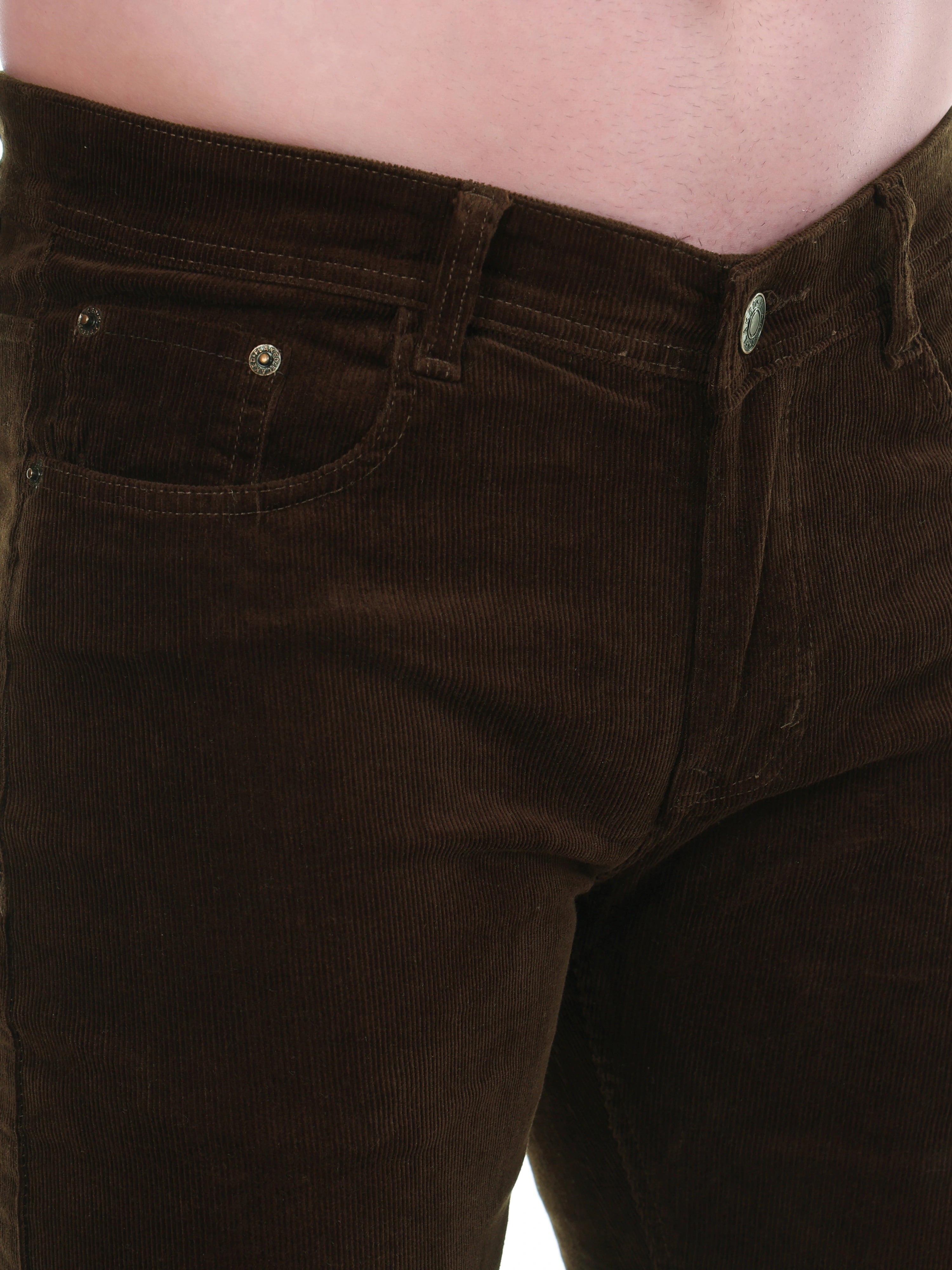 Corduroy Relaxed Fit Stretchable Jeans – Cocoa Drift