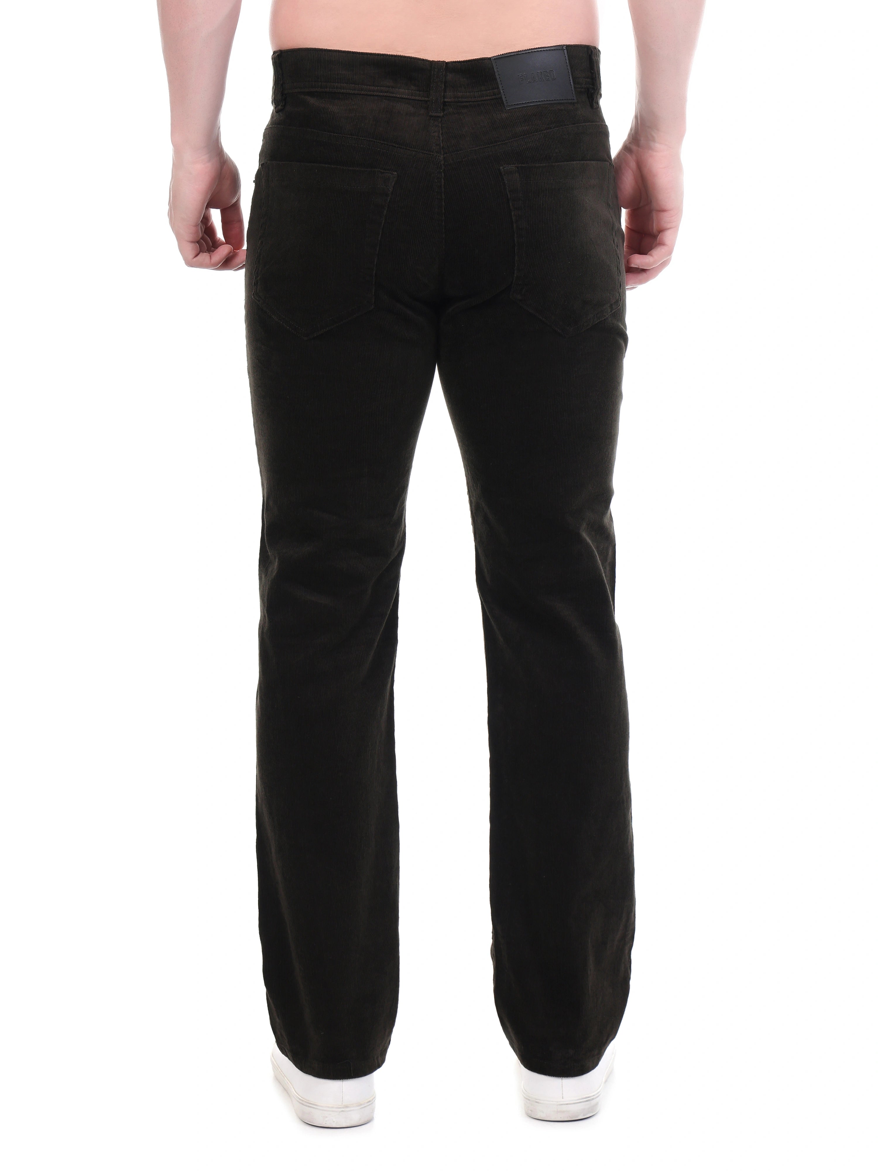 Corduroy Relaxed Fit Stretchable Jeans – Woodland Olive