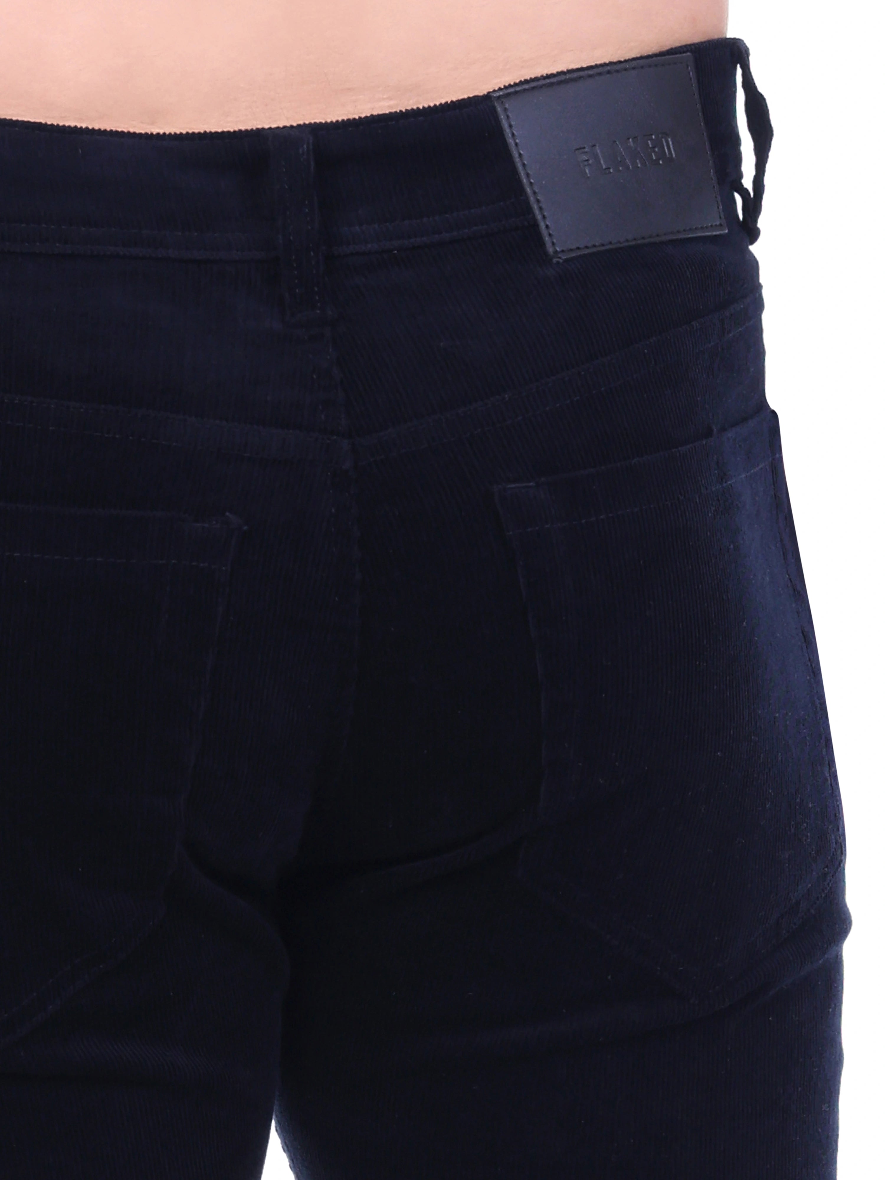 Corduroy Relaxed Fit Stretchable Jeans – Midnight Navy