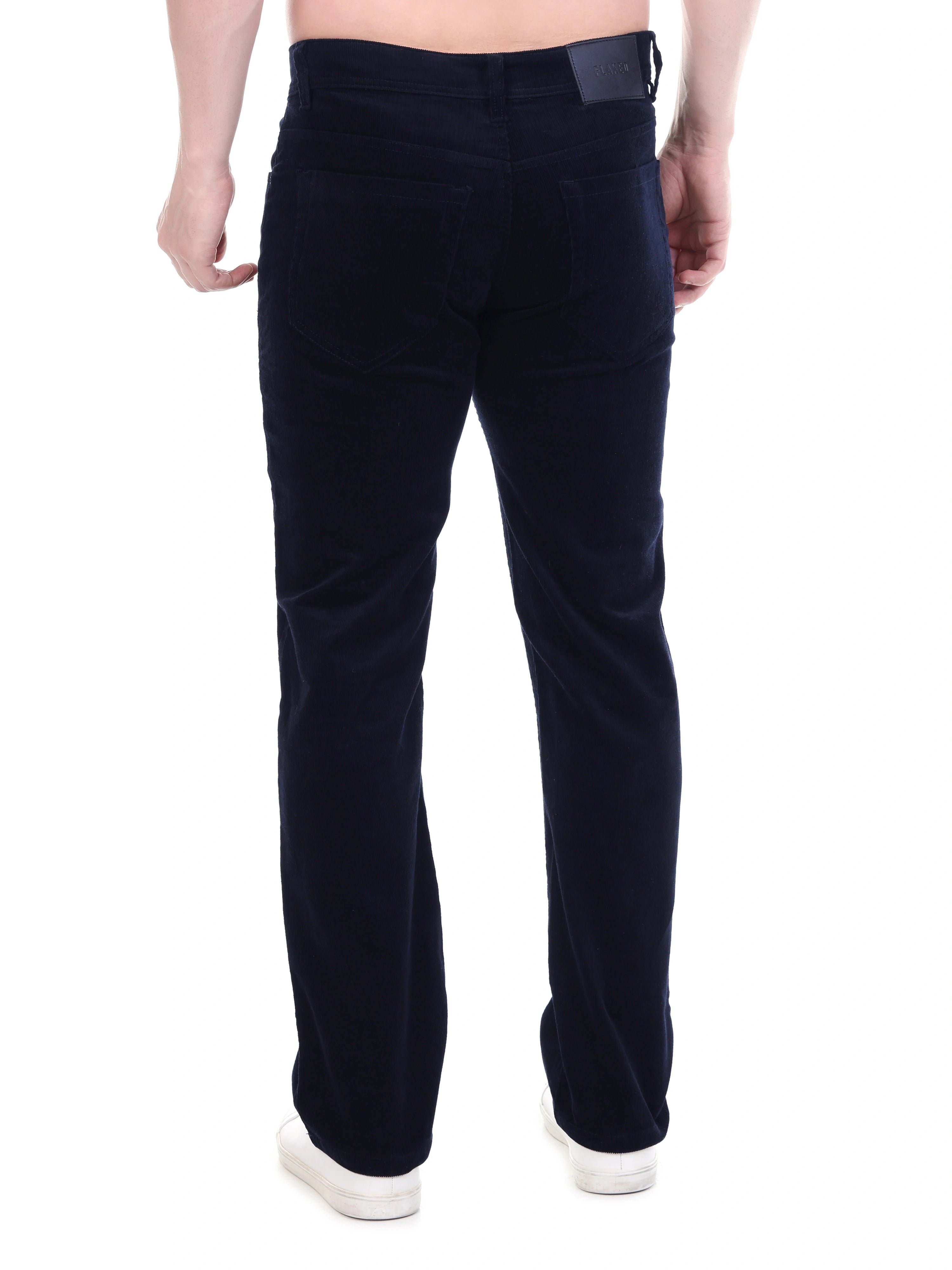 Corduroy Relaxed Fit Stretchable Jeans – Midnight Navy