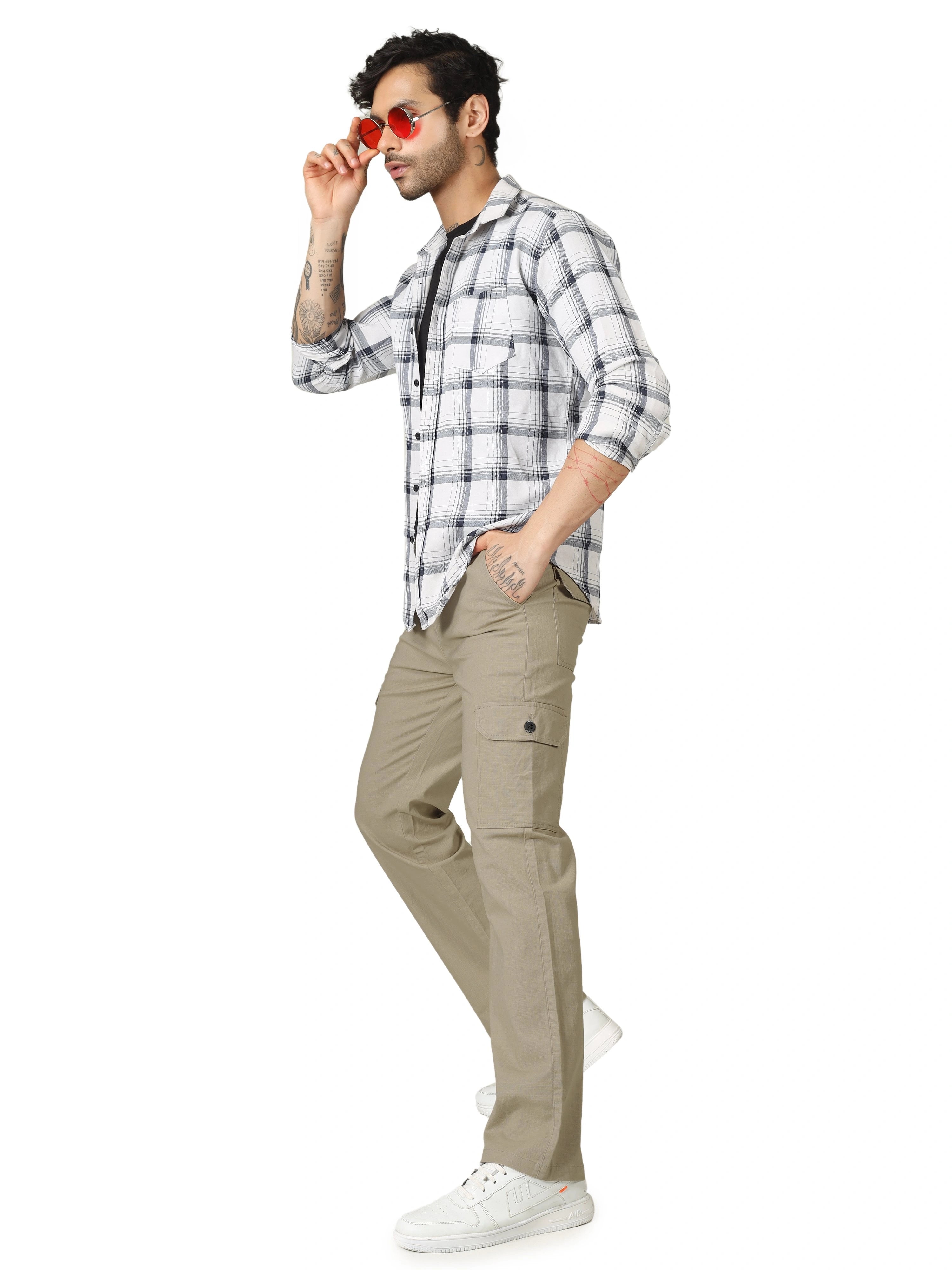 Linen Cargo - Relaxed Fit - Rodeo Dust