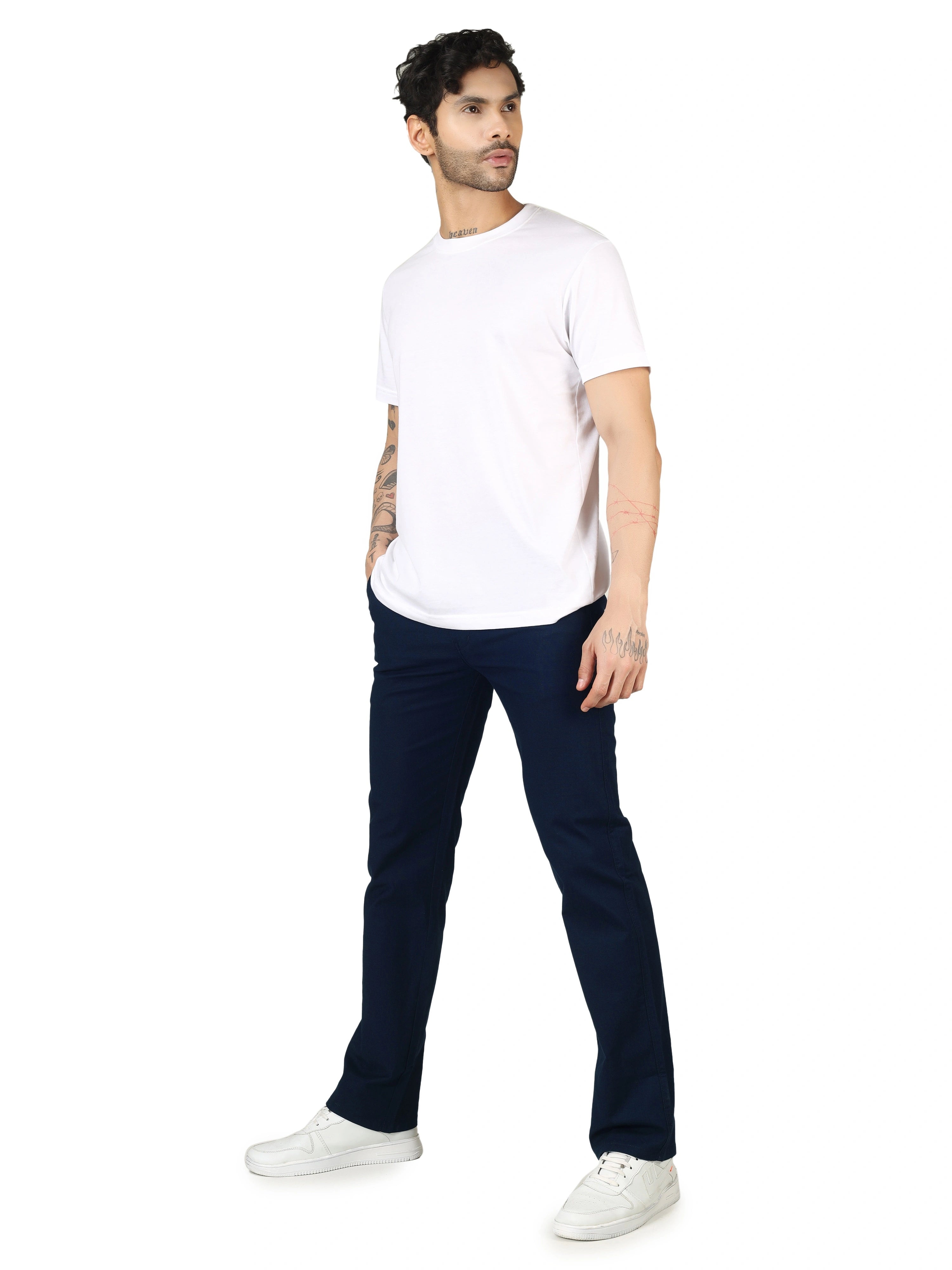 Linen Relaxed Fit Trouser - Blue