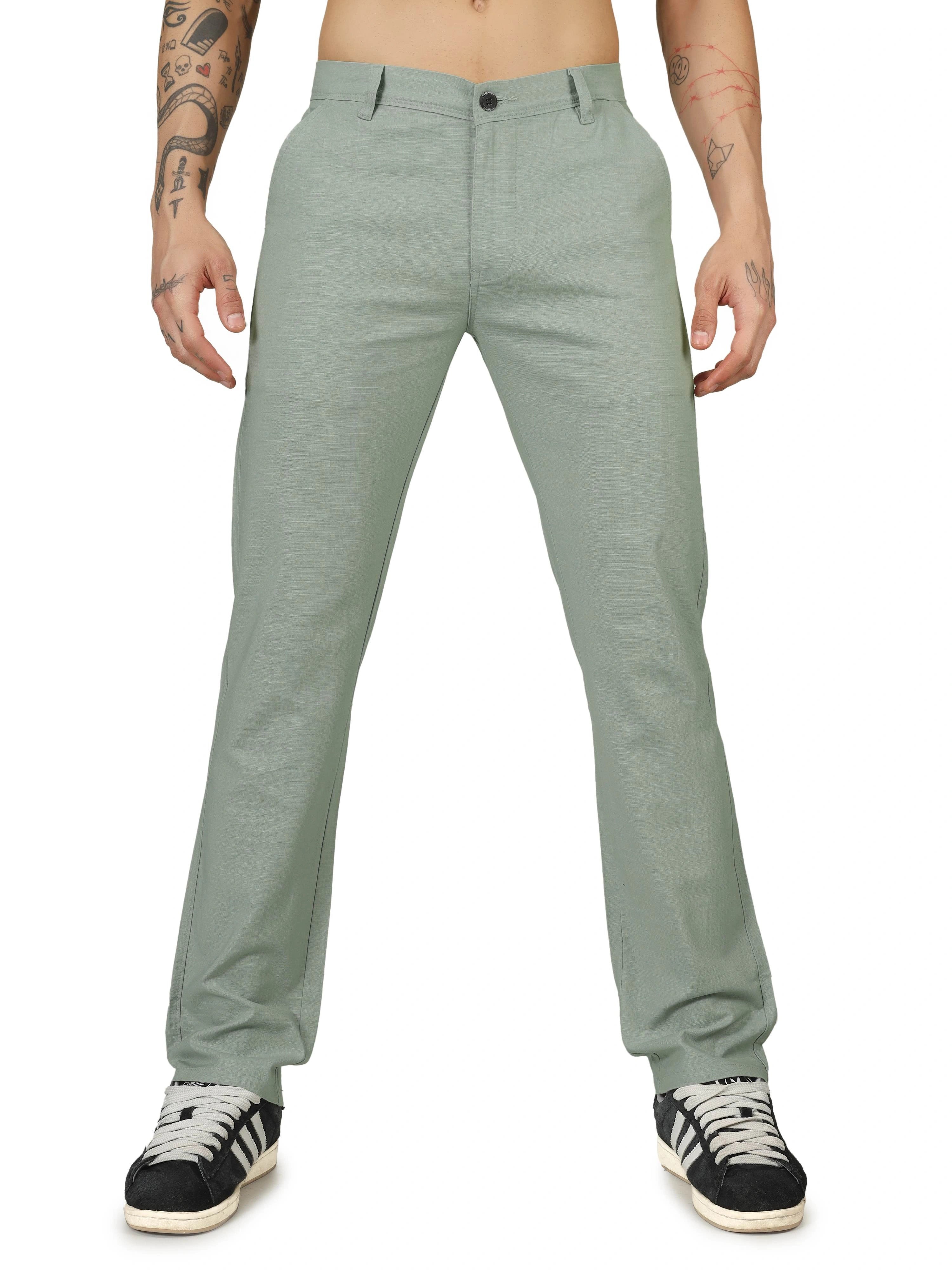Linen Relaxed Fit Trouser - Sage Green