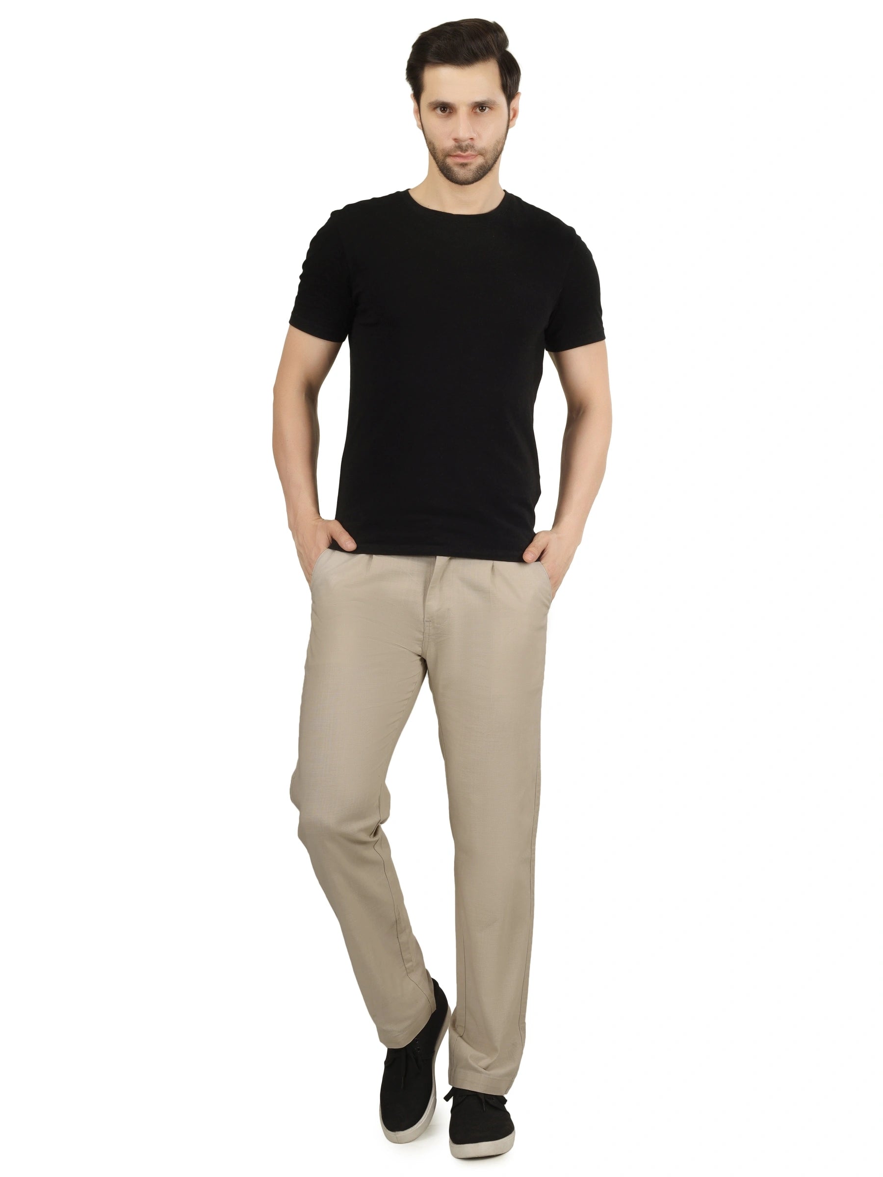 Linen Draw-String Comfort Fit Stretchable Trouser – Rodeo Dust