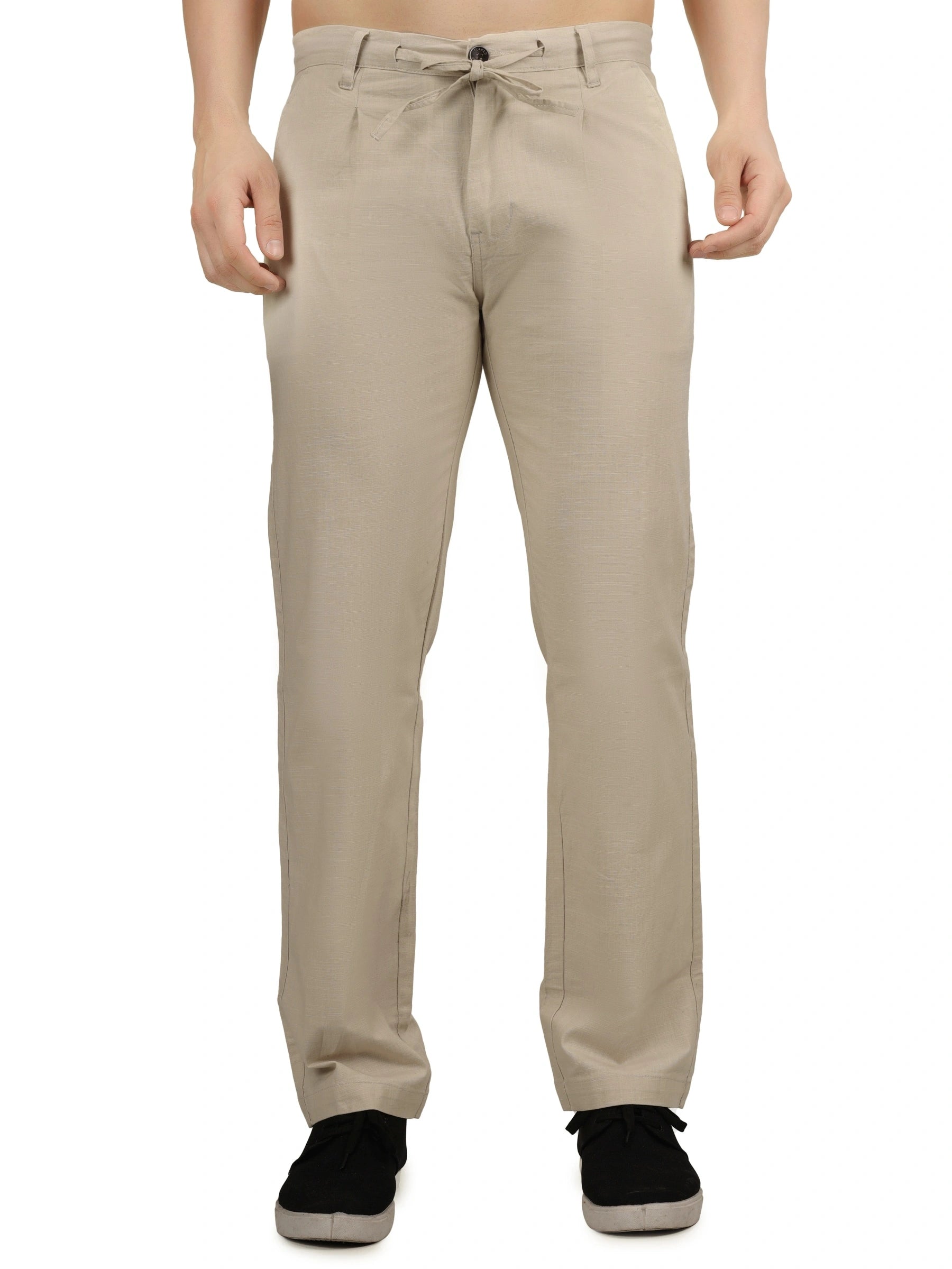 Linen Draw-String Comfort Fit Stretchable Trouser – Rodeo Dust