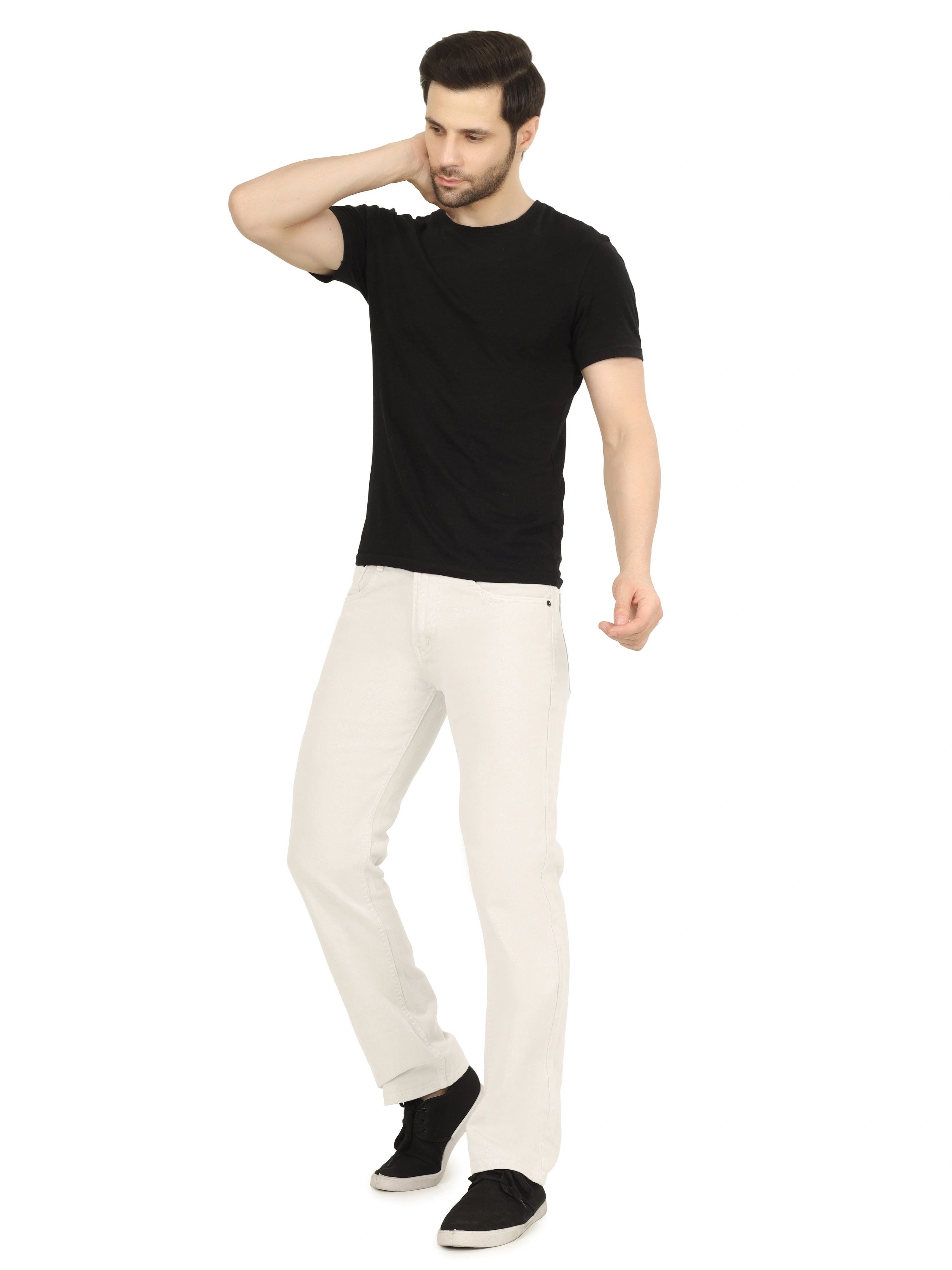 Men’s Relaxed Fit Stretchable Organic Cotton Jeans - Ivory Crest