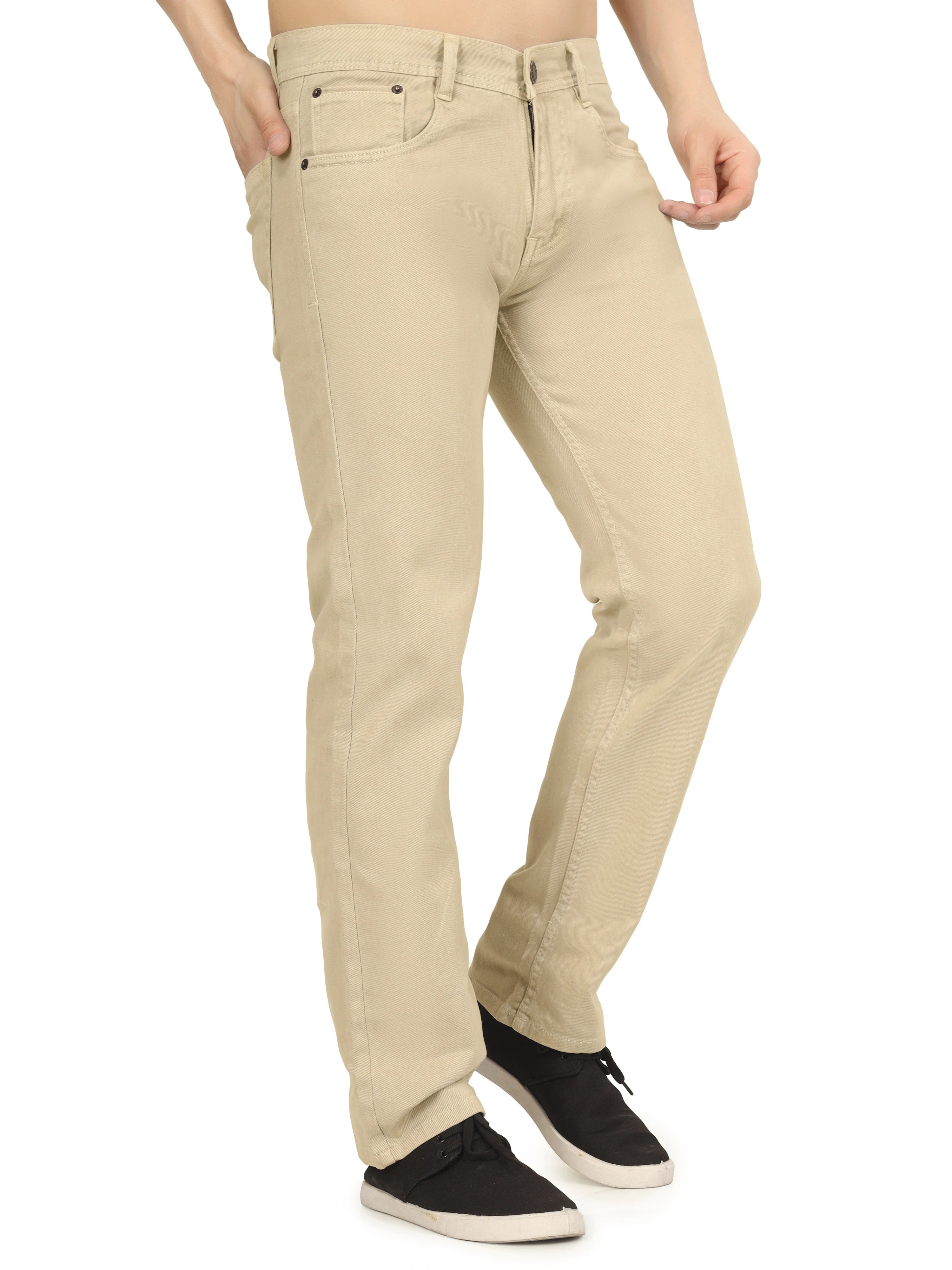 Men’s Relaxed Fit Stretchable Organic Cotton Jeans - Sand Stone