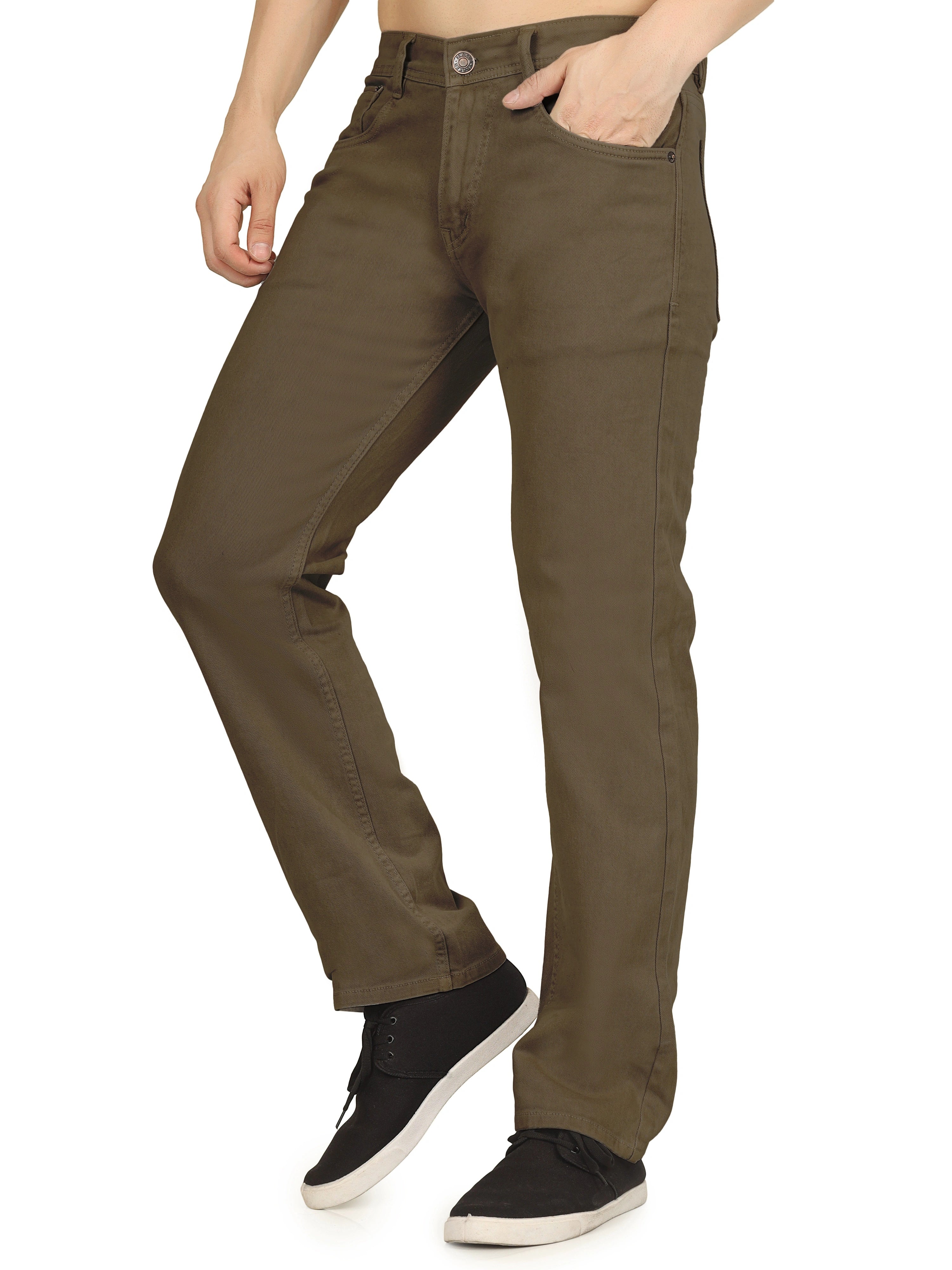 Men’s Relaxed Fit Stretchable Organic Cotton Jeans - Terrain Oak