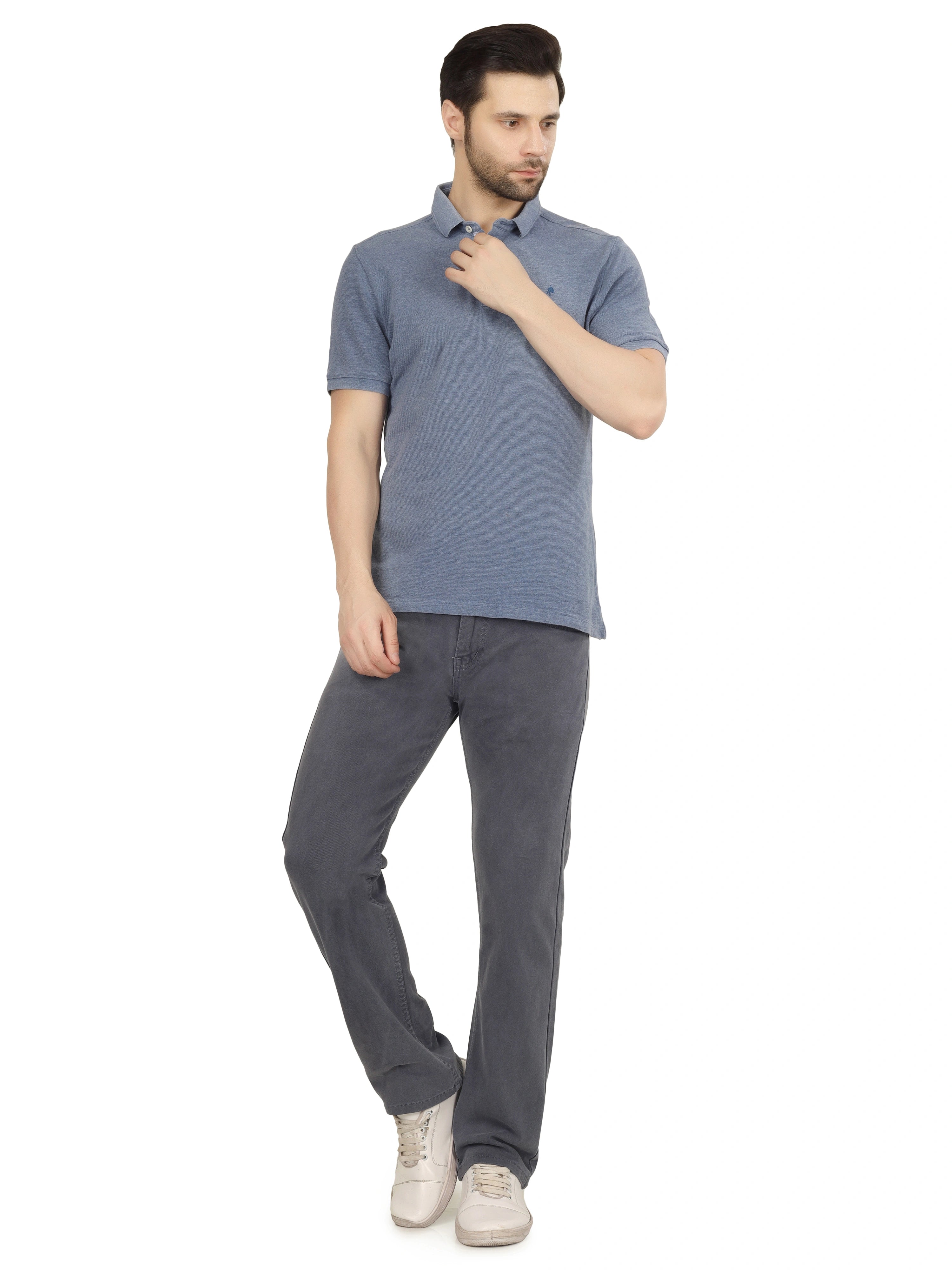 Men’s Relaxed Fit Stretchable Jeans - Graphite Grey