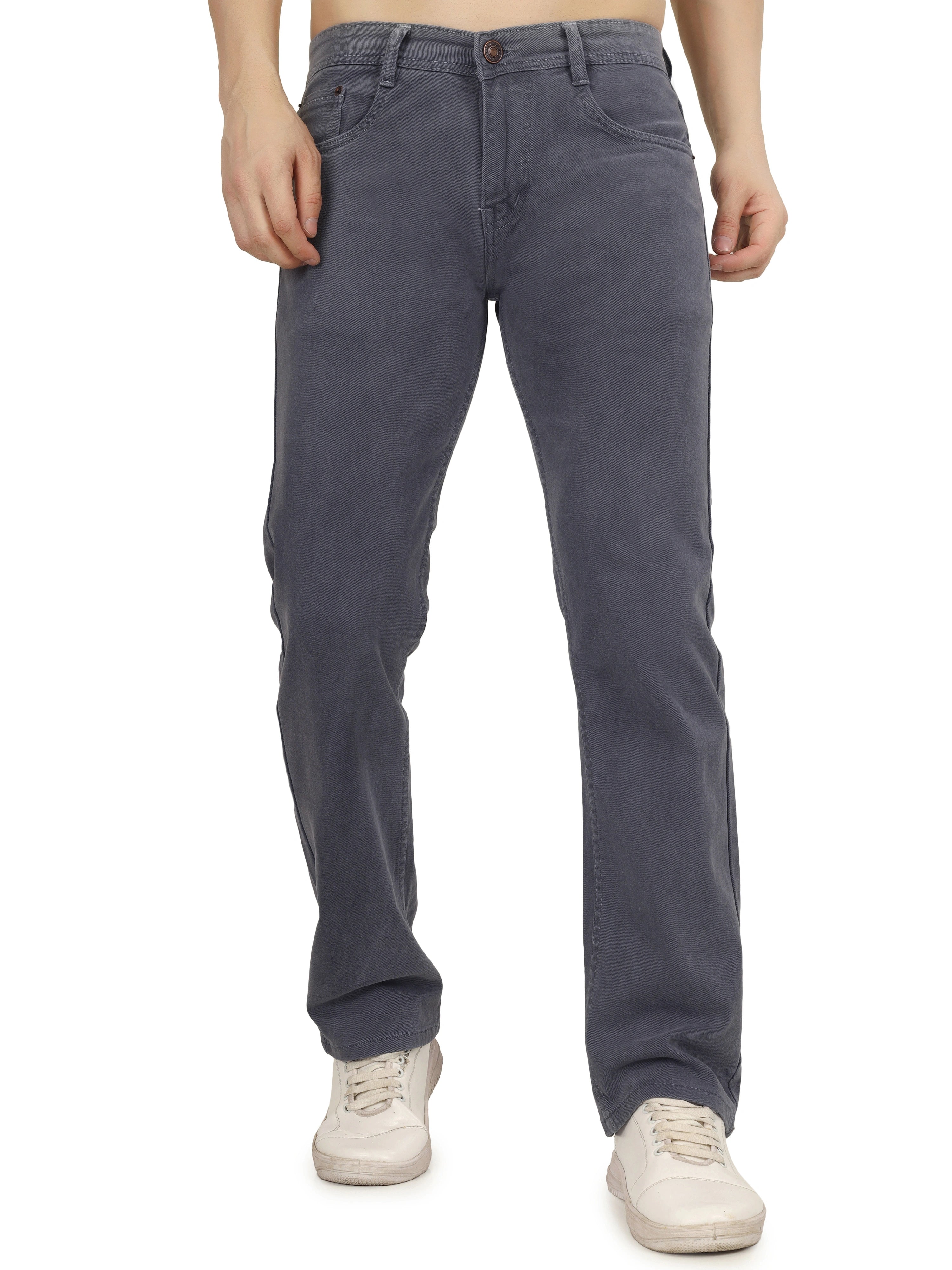 Men’s Relaxed Fit Stretchable Jeans - Graphite Grey