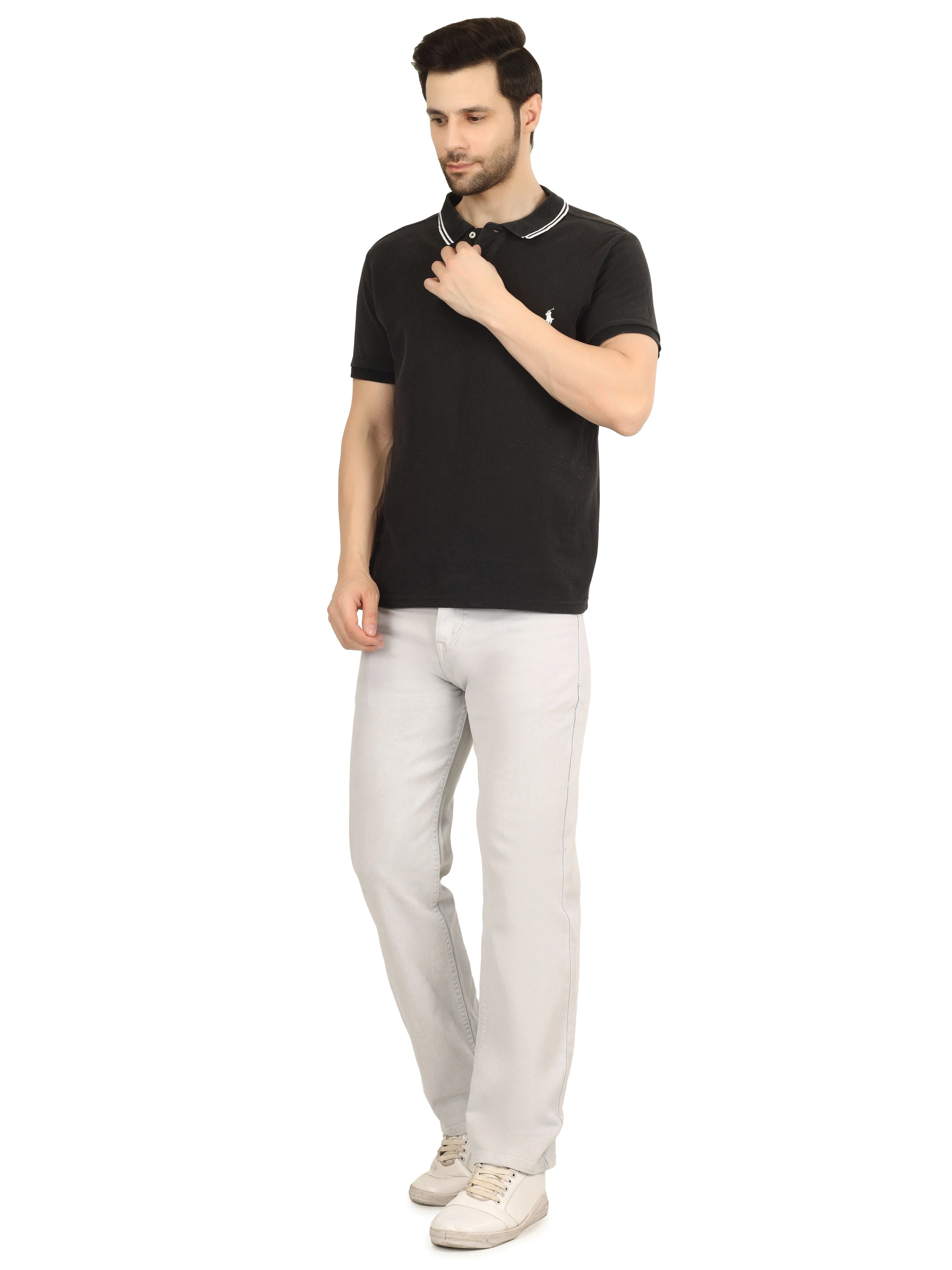 Men’s Relaxed Fit Stretchable Jeans - Cloud Mist