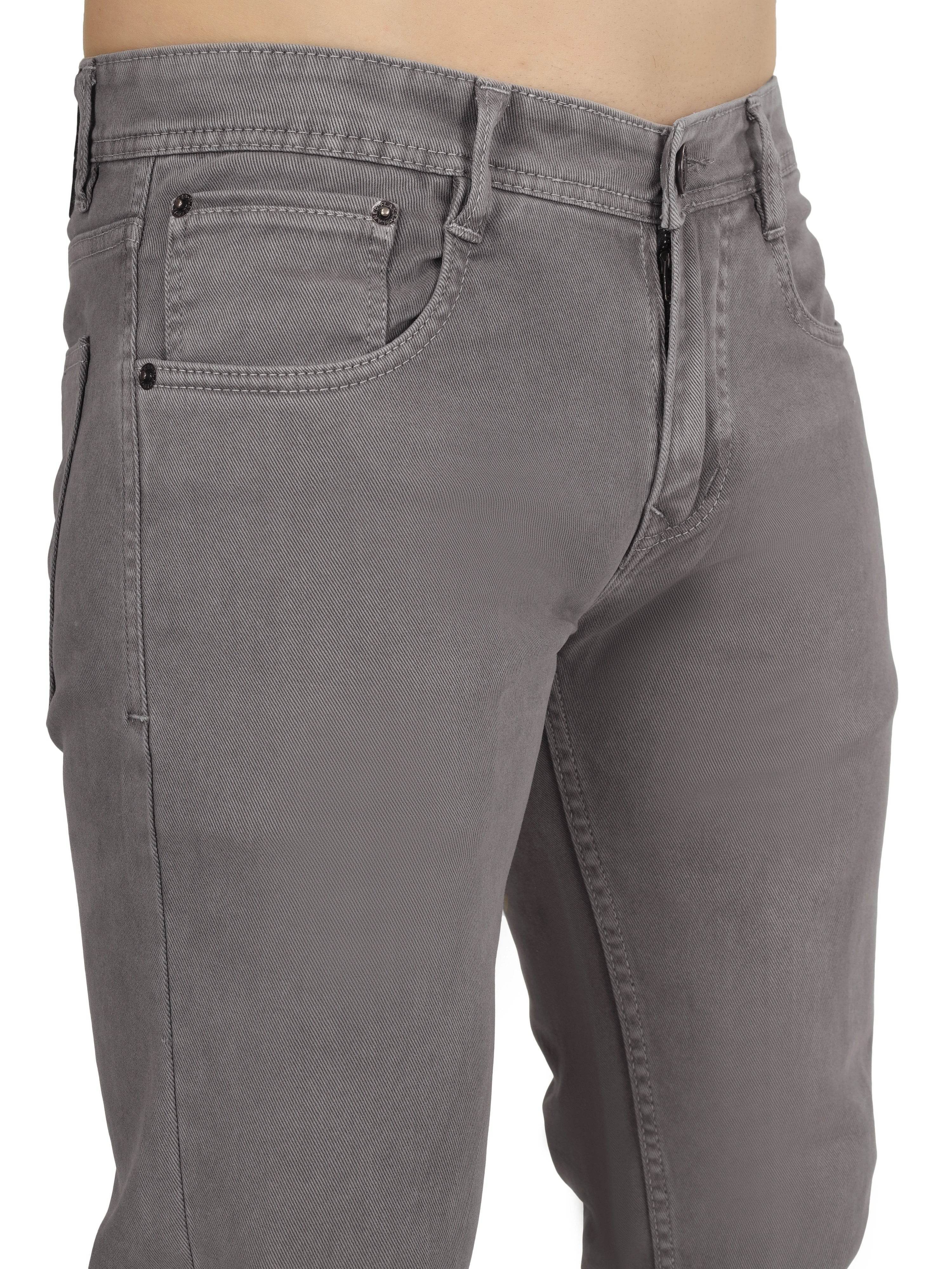 Men’s Relaxed Fit Stretchable Organic Cotton Jeans - Stone Smoke - Flaked