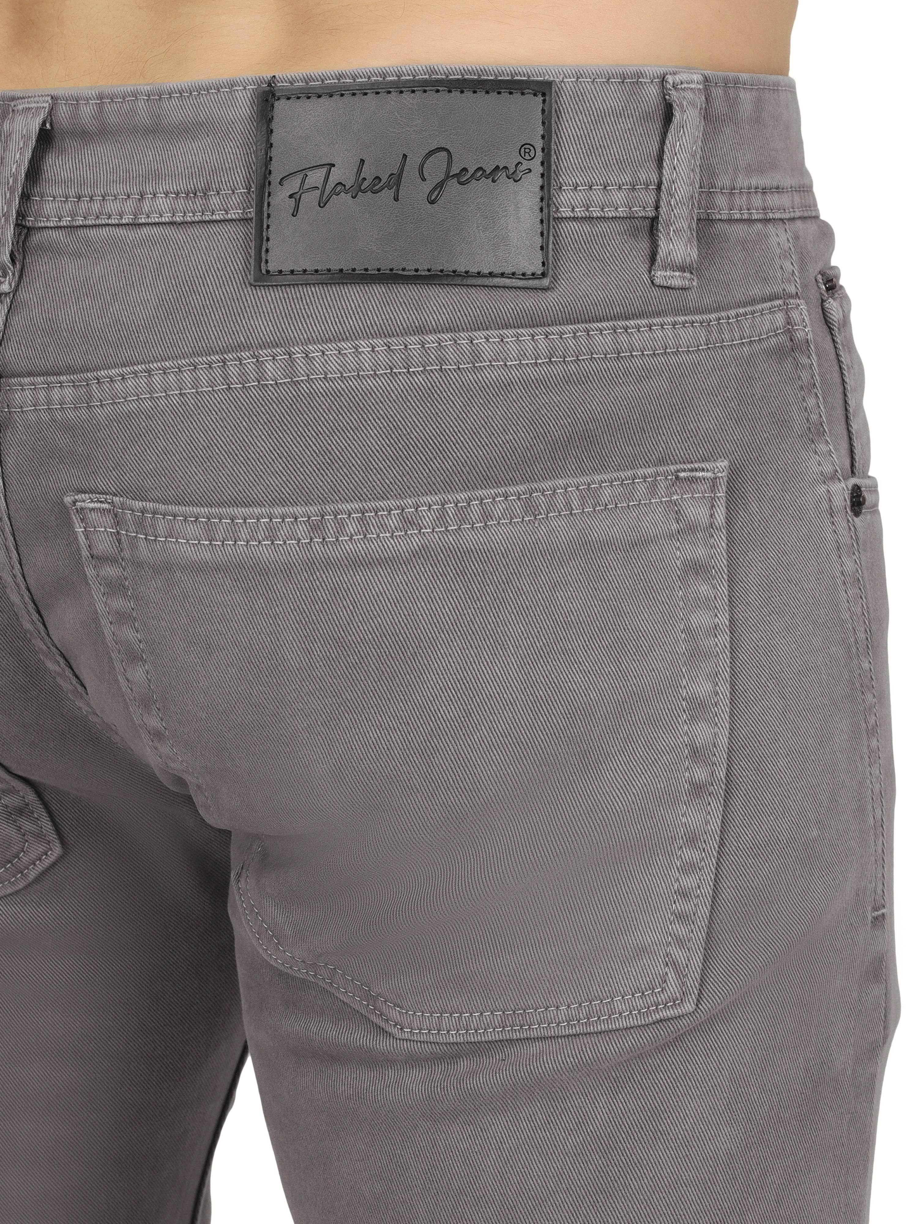 Men’s Relaxed Fit Stretchable Organic Cotton Jeans - Stone Smoke - Flaked