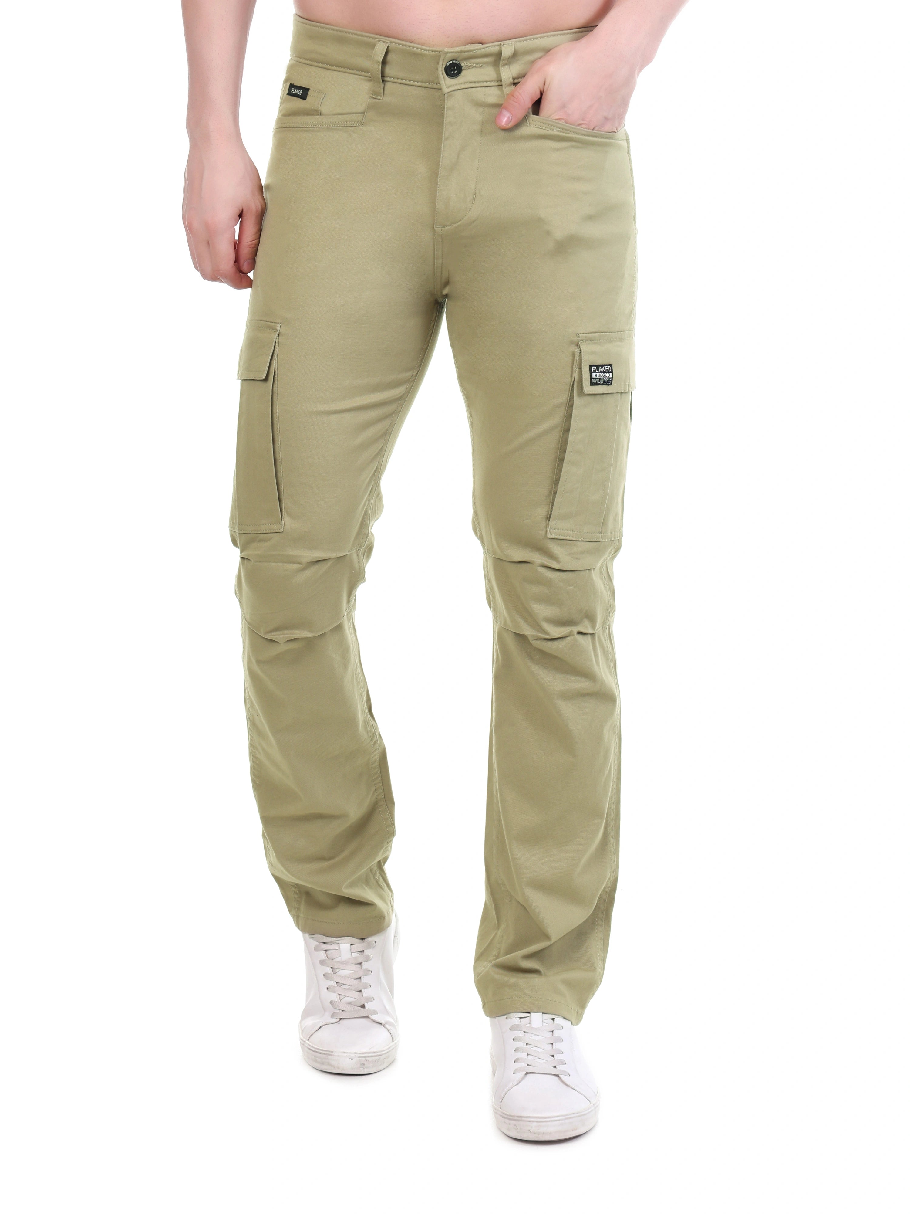 FLaked Copenhagen Desert Khaki Regular Fit Cotton Cargo