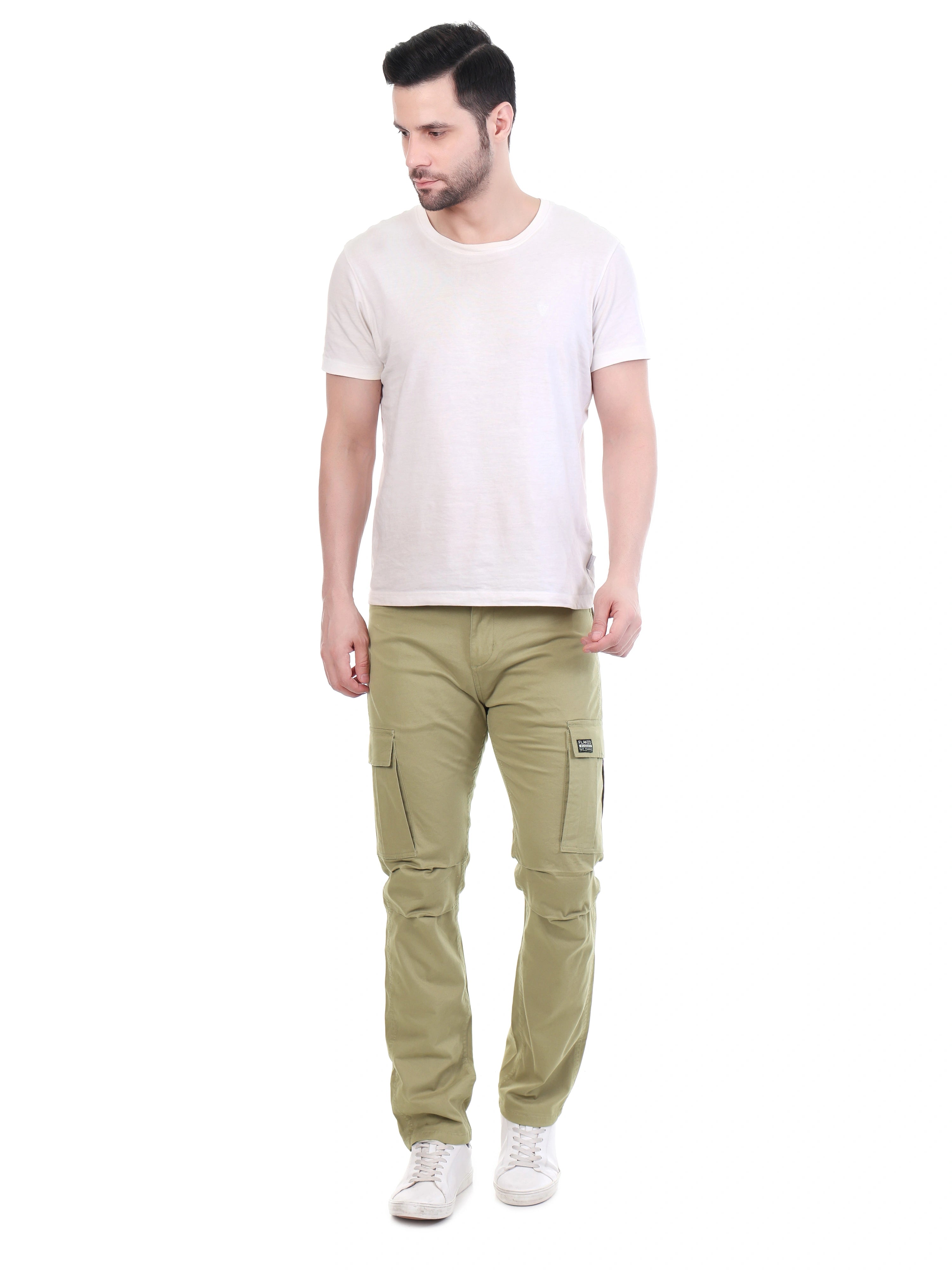 FLaked Copenhagen Desert Khaki Regular Fit Cotton Cargo