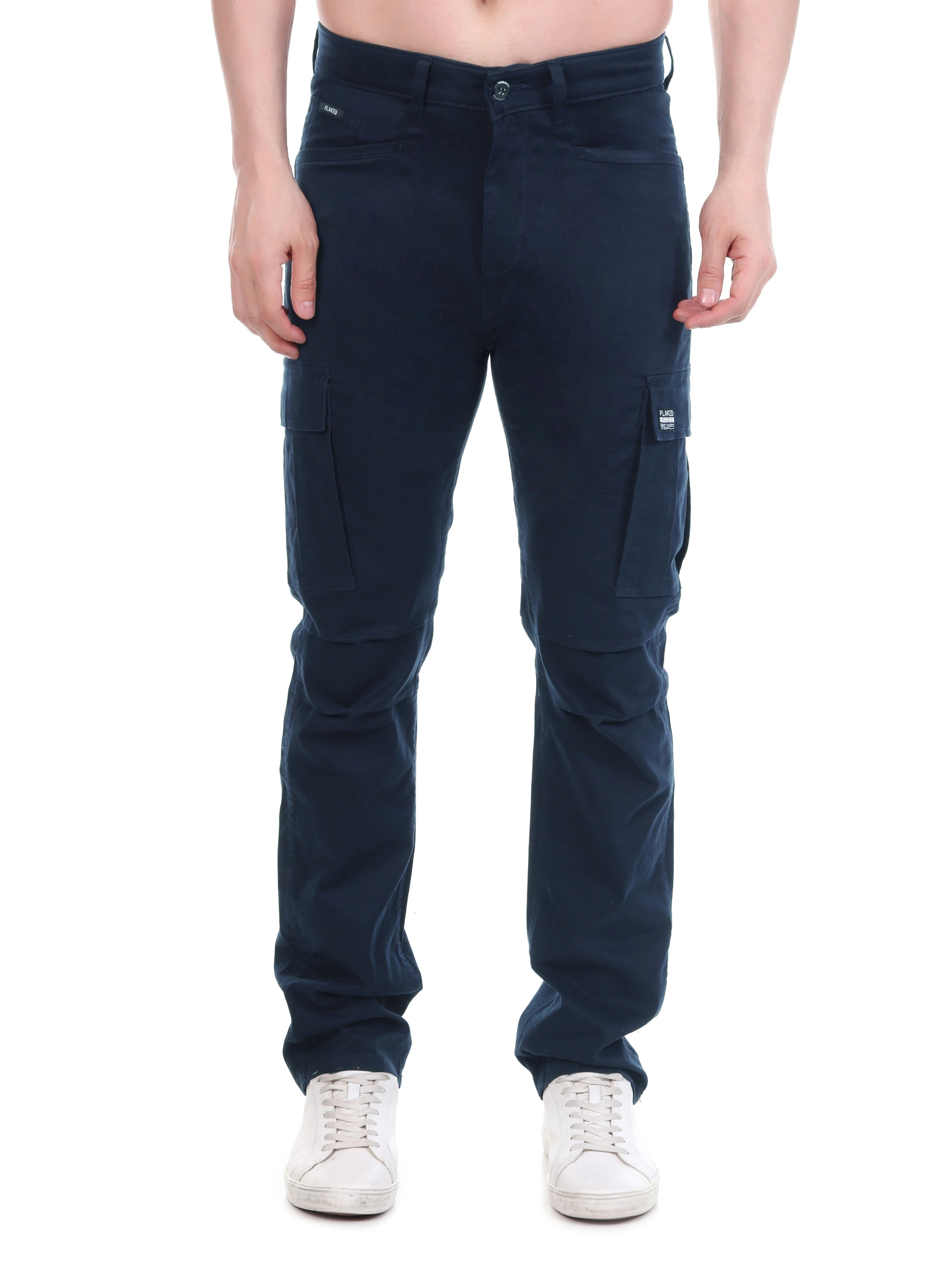 Flaked Copenhagen Midnight Navy Regular Fit Cotton Cargo