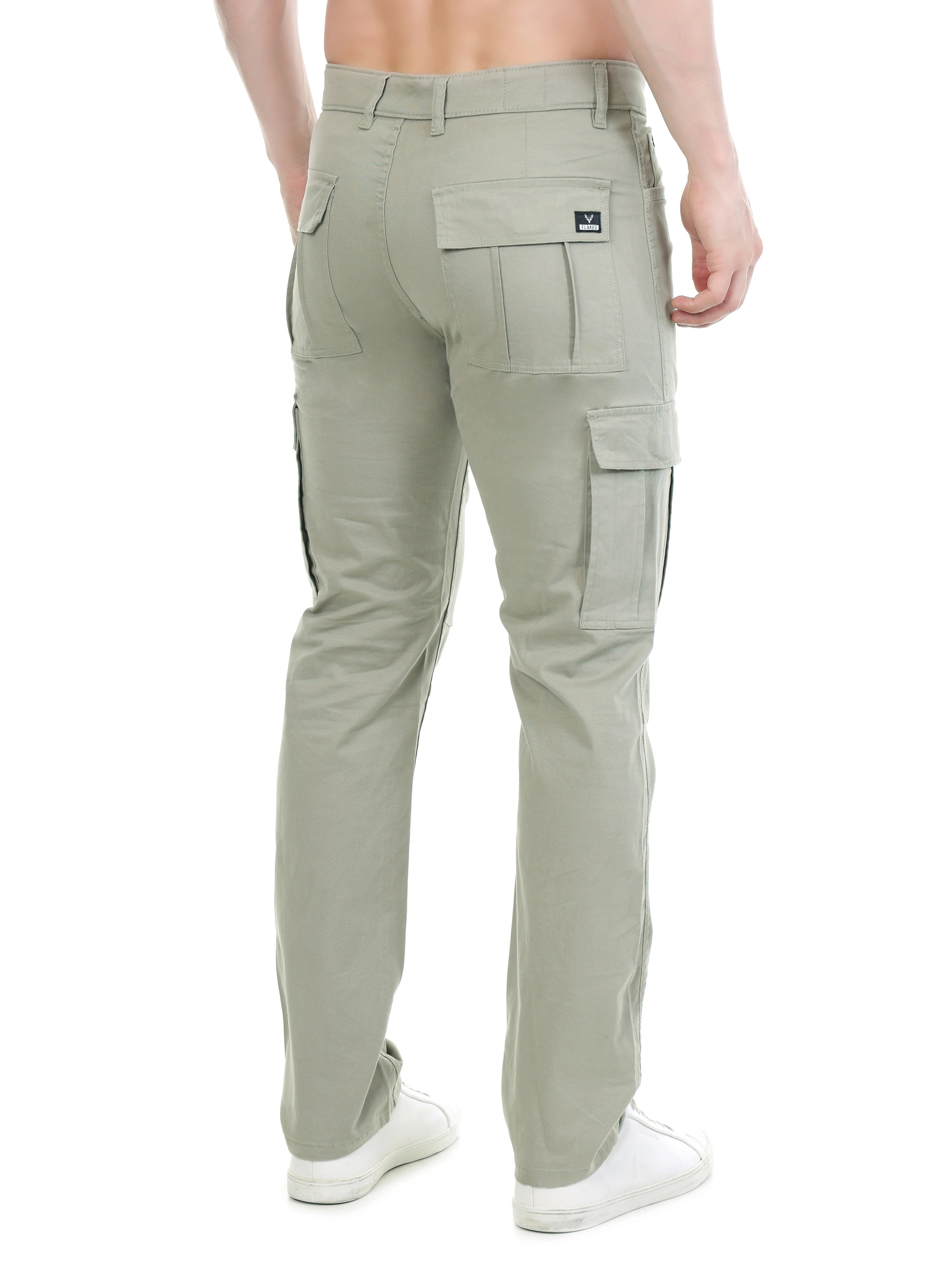 Flaked Copenhagen Moonstone Beige Regular Fit Cotton Cargo